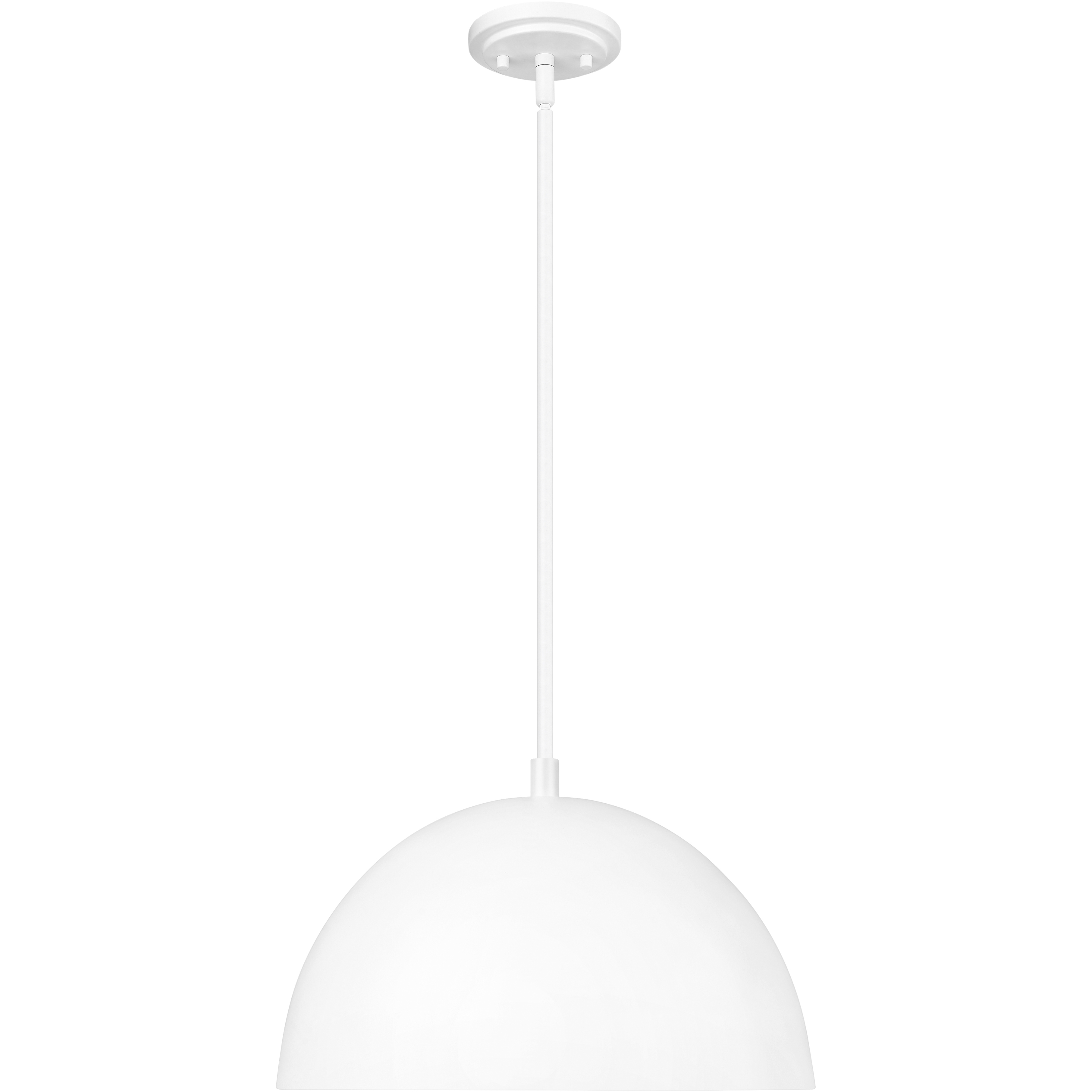 Vega 1 Light 16 inch Matte White Pendant Ceiling Light