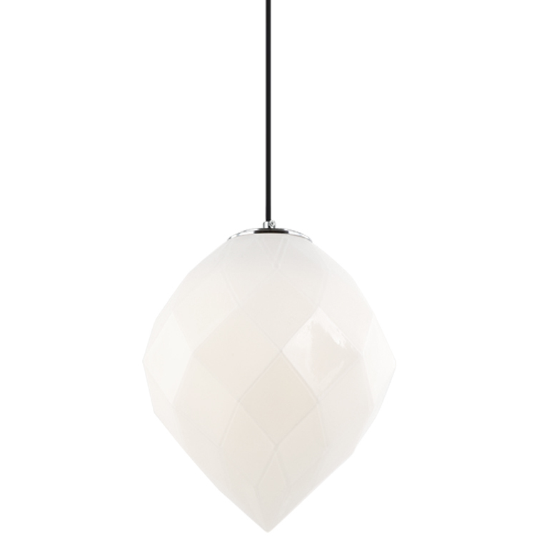 Gemma 1 Light 9.88 inch White Pendant Ceiling Light in Opal