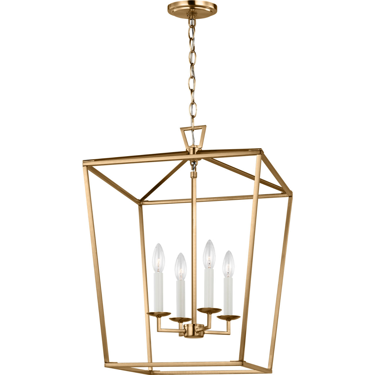 C&M by Chapman & Myers Dianna LED 17 inch Satin Brass Pendant Ceiling Light