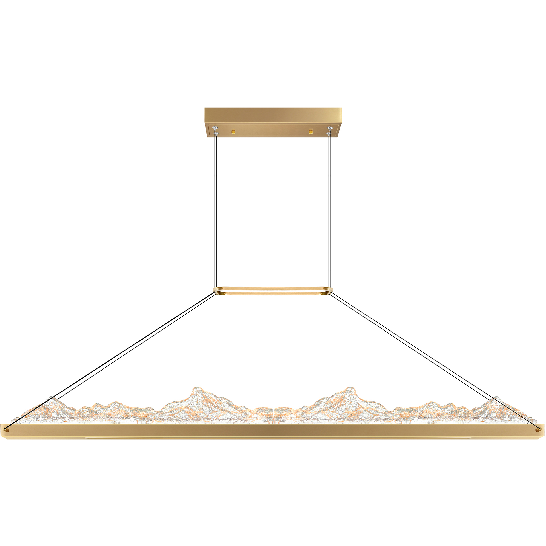 Himalayas LED 48 inch Brass Island/Pool Table Light Ceiling Light