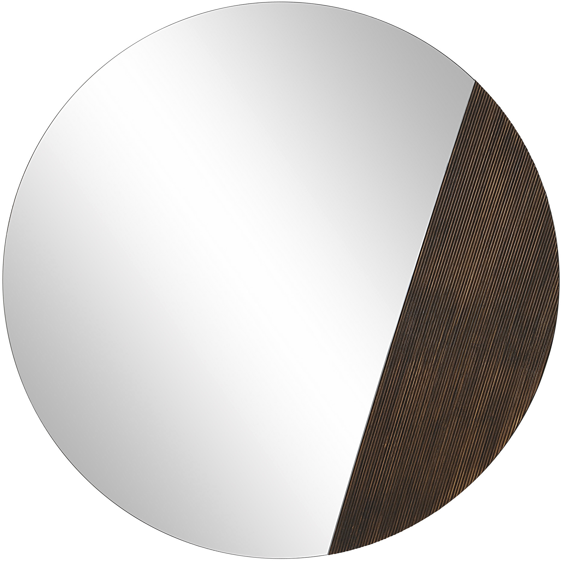 Ronda 47.25 X 47.25 inch Walnut Wall Mirror