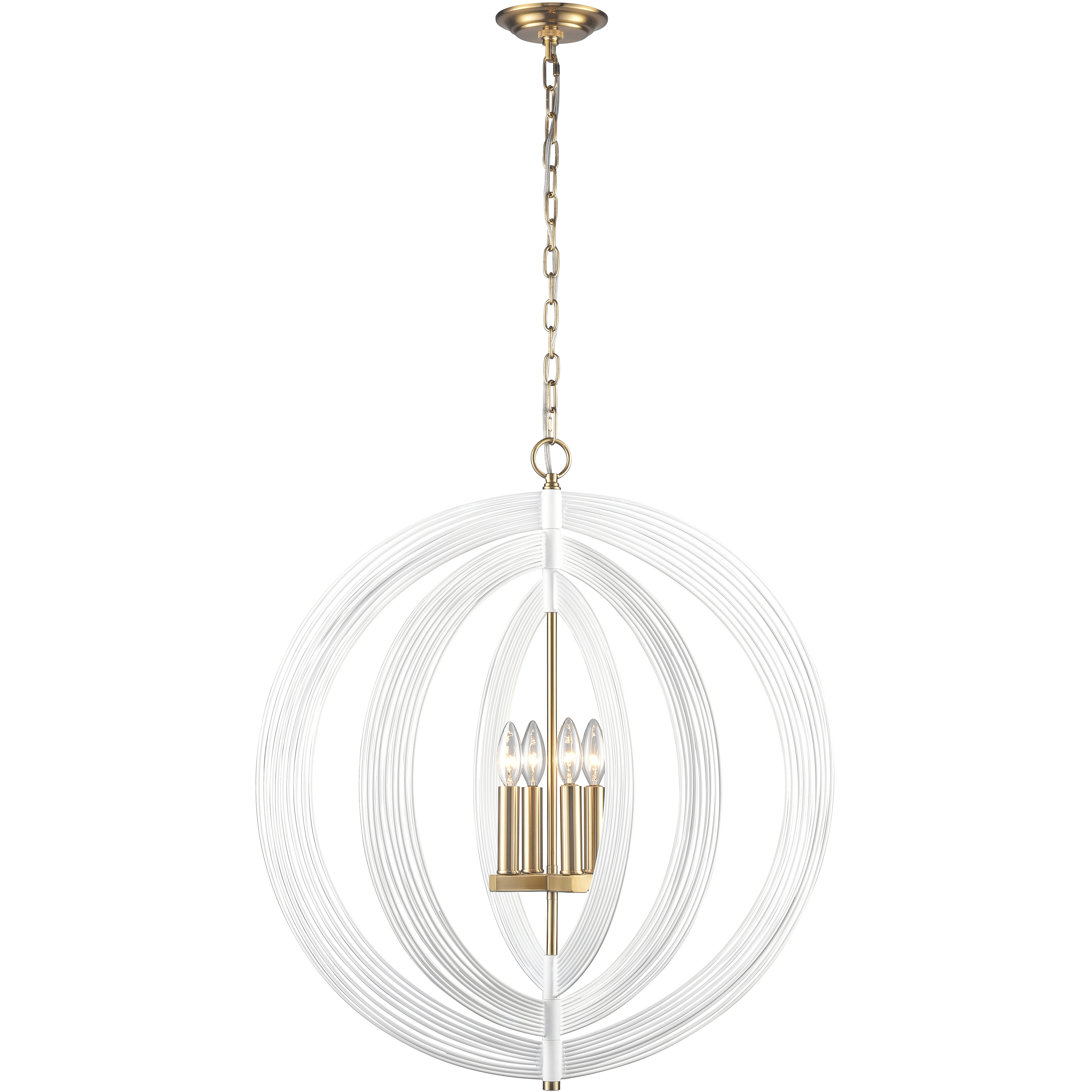 Orme 4 Light 27 inch White Chandelier Ceiling Light