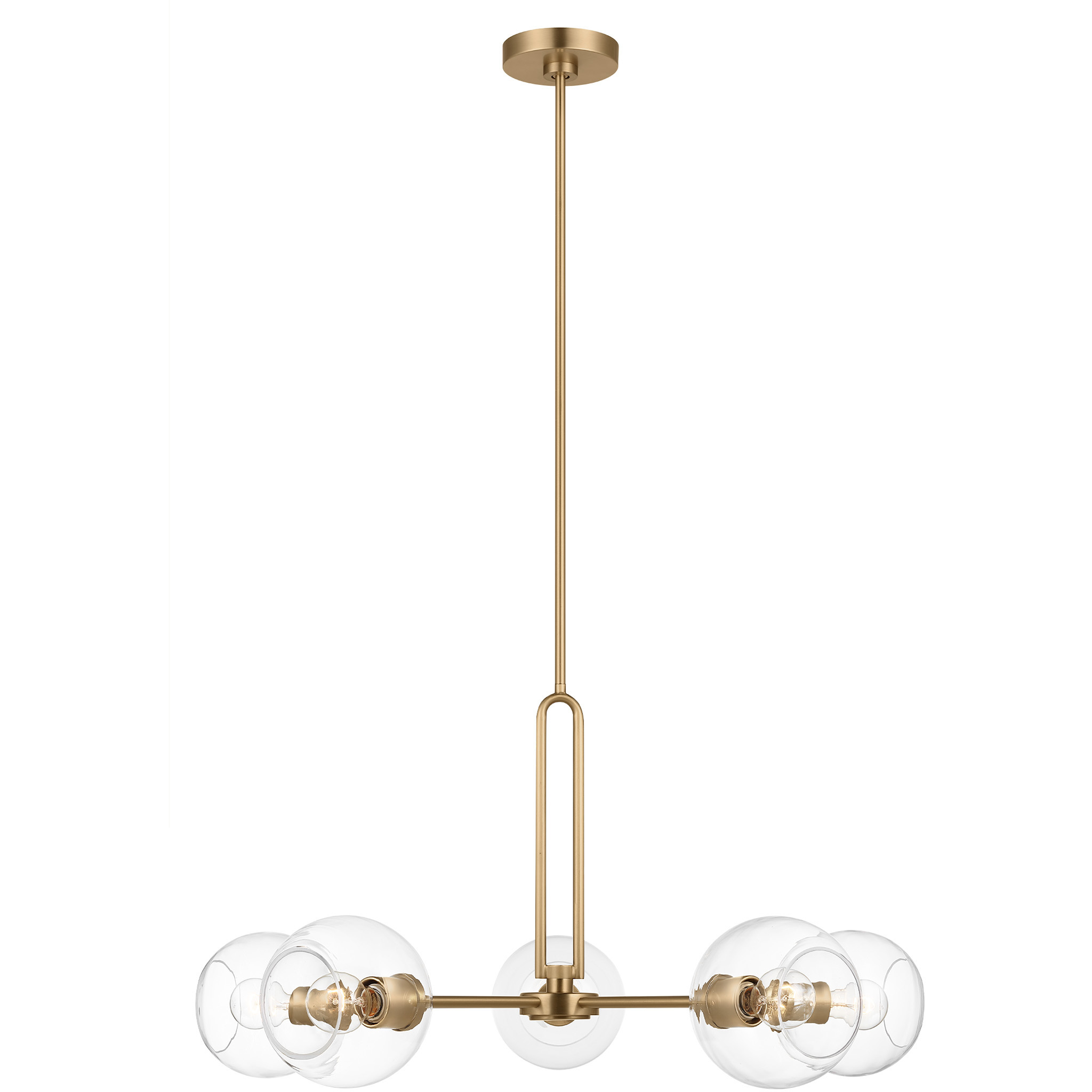 Codyn 5 Light 34 inch Satin Brass Chandelier Ceiling Light