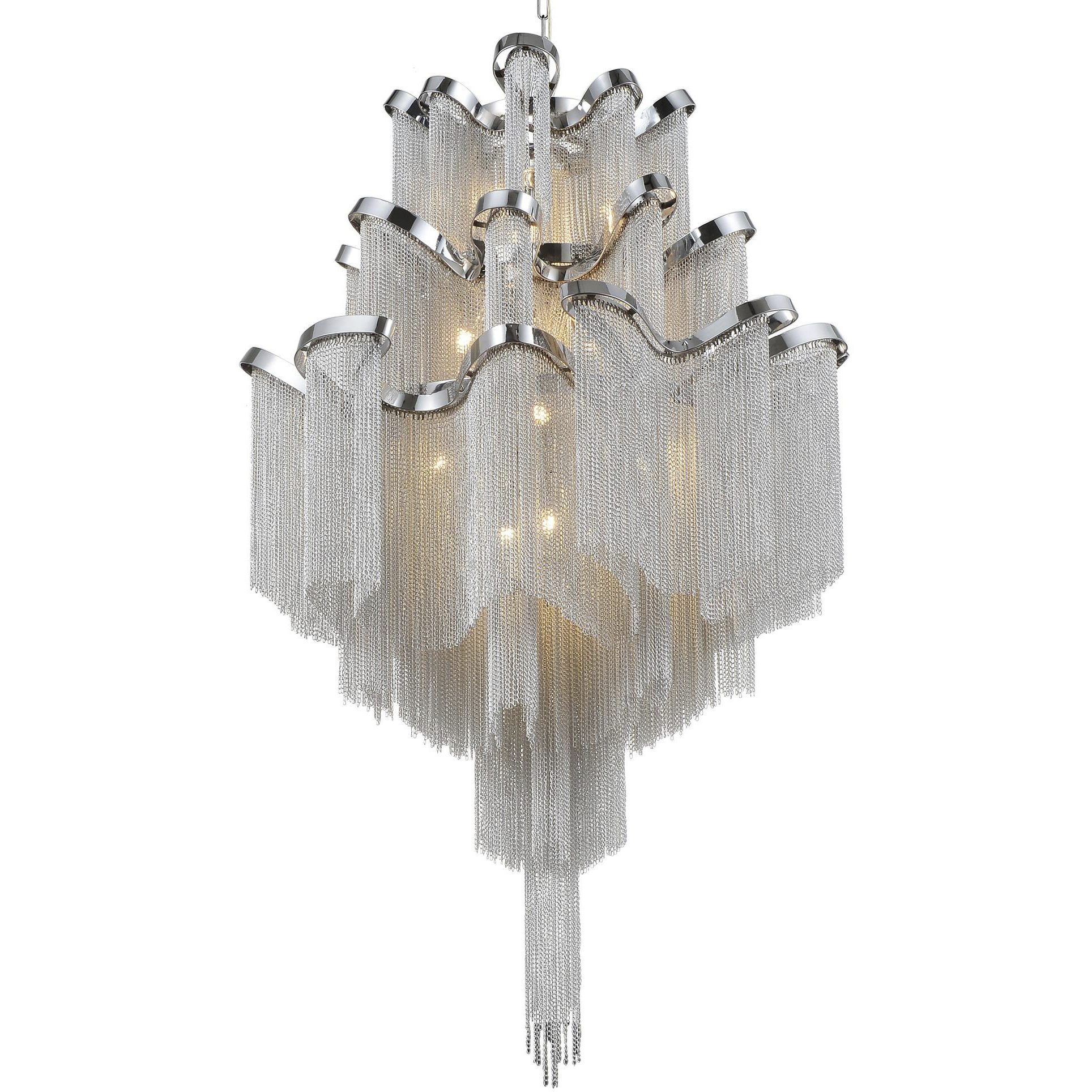 Daisy 17 Light 24 inch Chrome Down Chandelier Ceiling Light