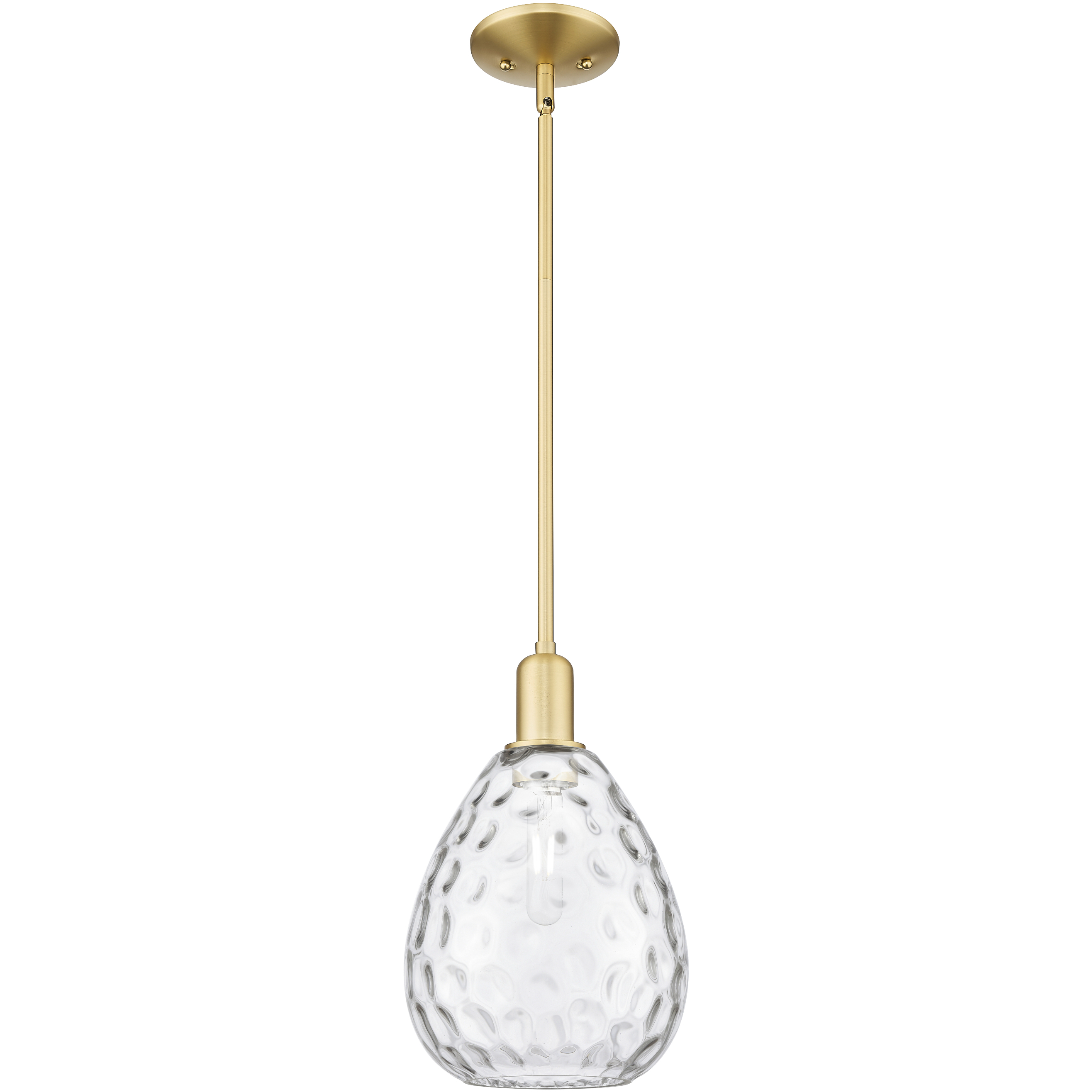 Arcadia Waverly 1 Light 8 inch Satin Gold Mini Pendant Ceiling Light