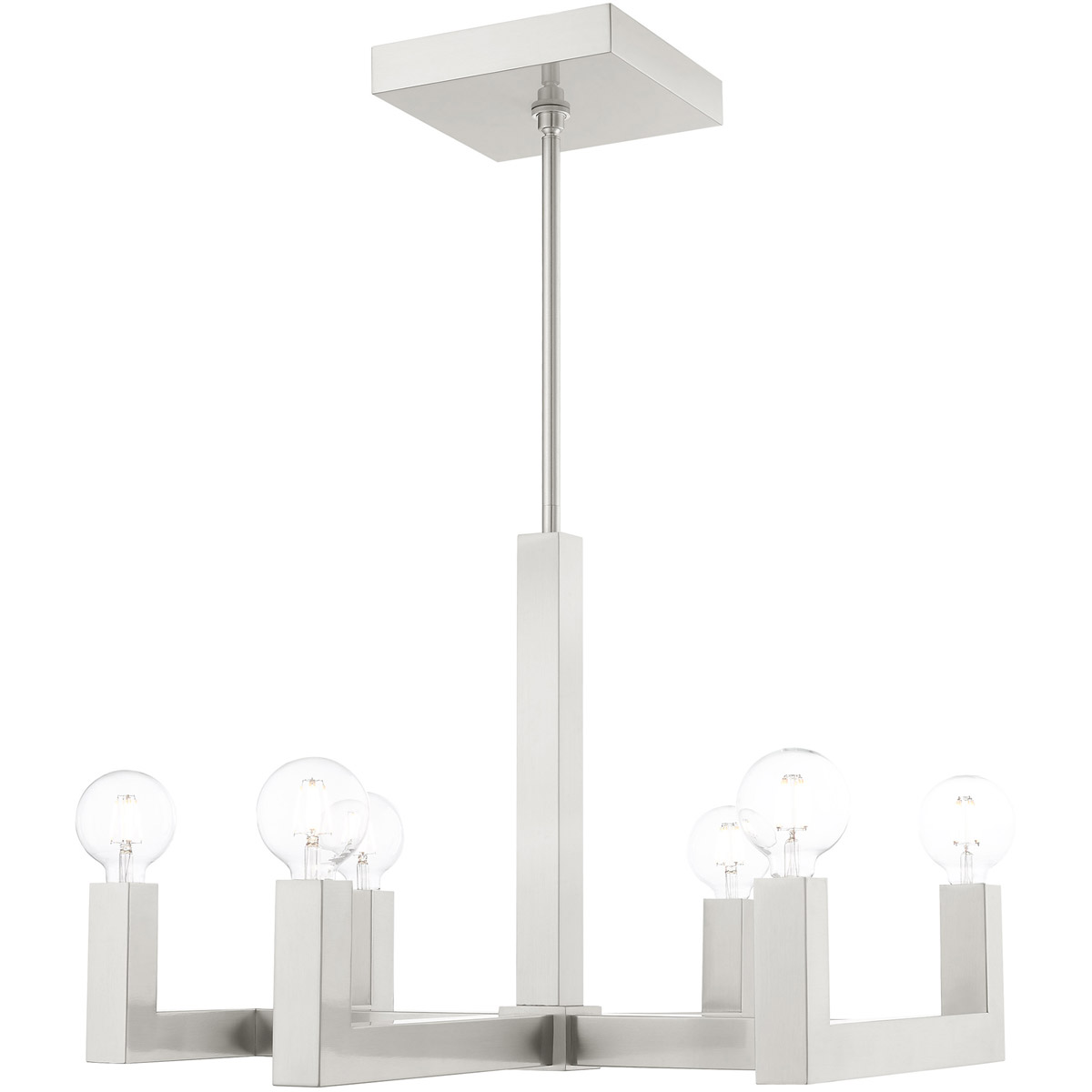 Solna 6 Light 24.38 inch Brushed Nickel Chandelier Ceiling Light