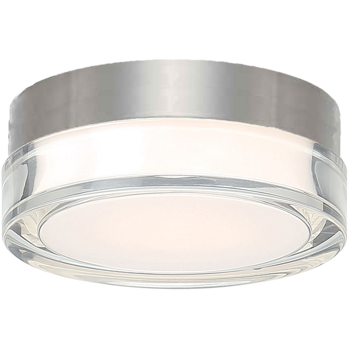 Pi LED 6 inch Stainless Steel Flush Mount Ceiling Light in 3500K, 6in.