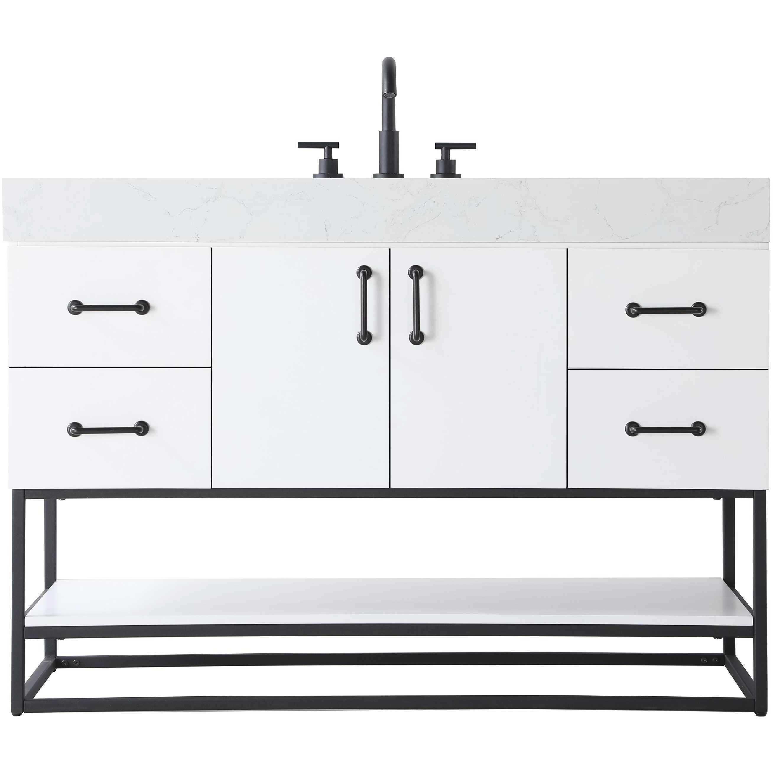Caroline 48 X 34 inch White Bathroom Vanity Cabinet
