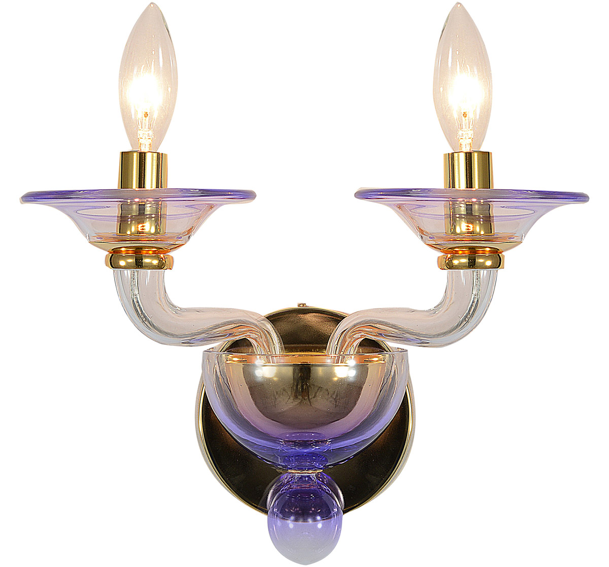 Stella 2 Light 13 inch Gold Wall Sconce Wall Light