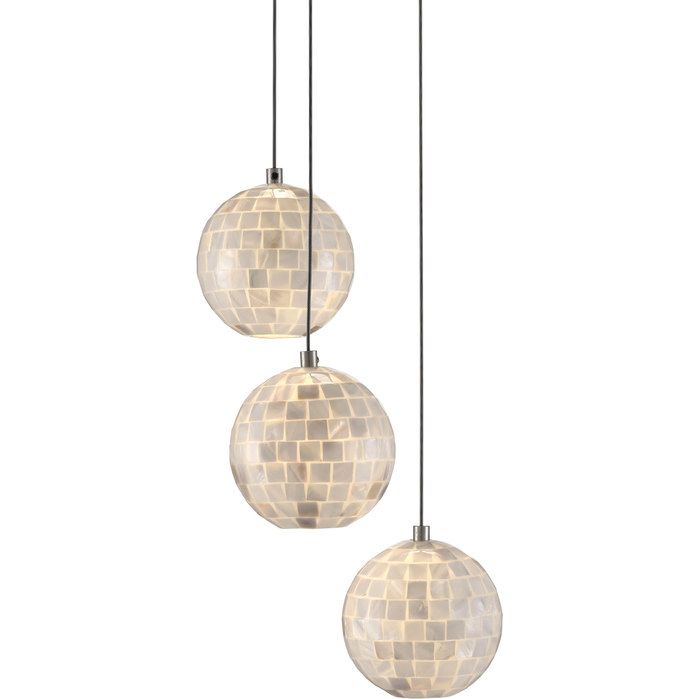 Finhorn 3 Light 10.5 inch Silver Multi-Drop Pendant Ceiling Light