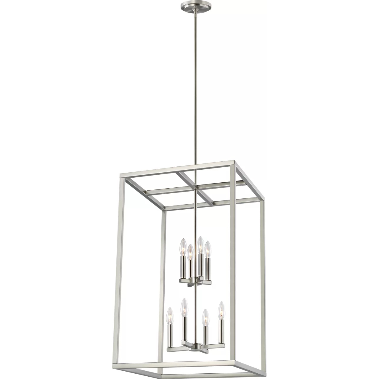 Moffet Street LED 19 inch Brushed Nickel Foyer Pendant Ceiling Light, Large