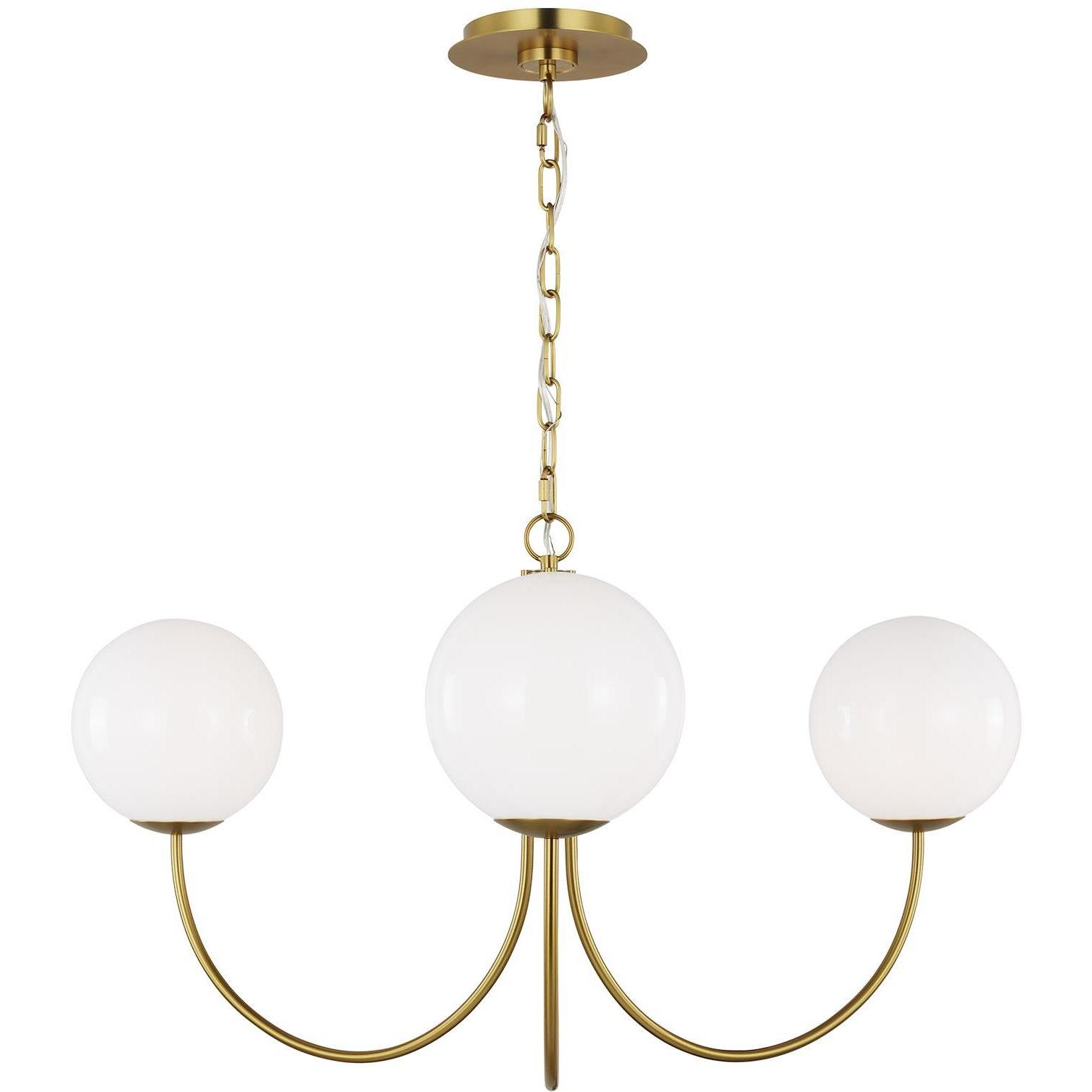 kate spade new york Noemie 3 Light 32 inch Burnished Brass Chandelier Ceiling Light