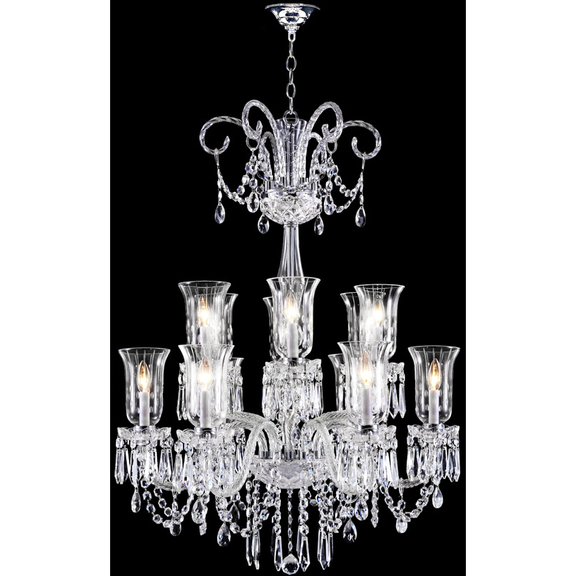 Venetian 12 Light 32 inch Silver Chandelier Ceiling Light