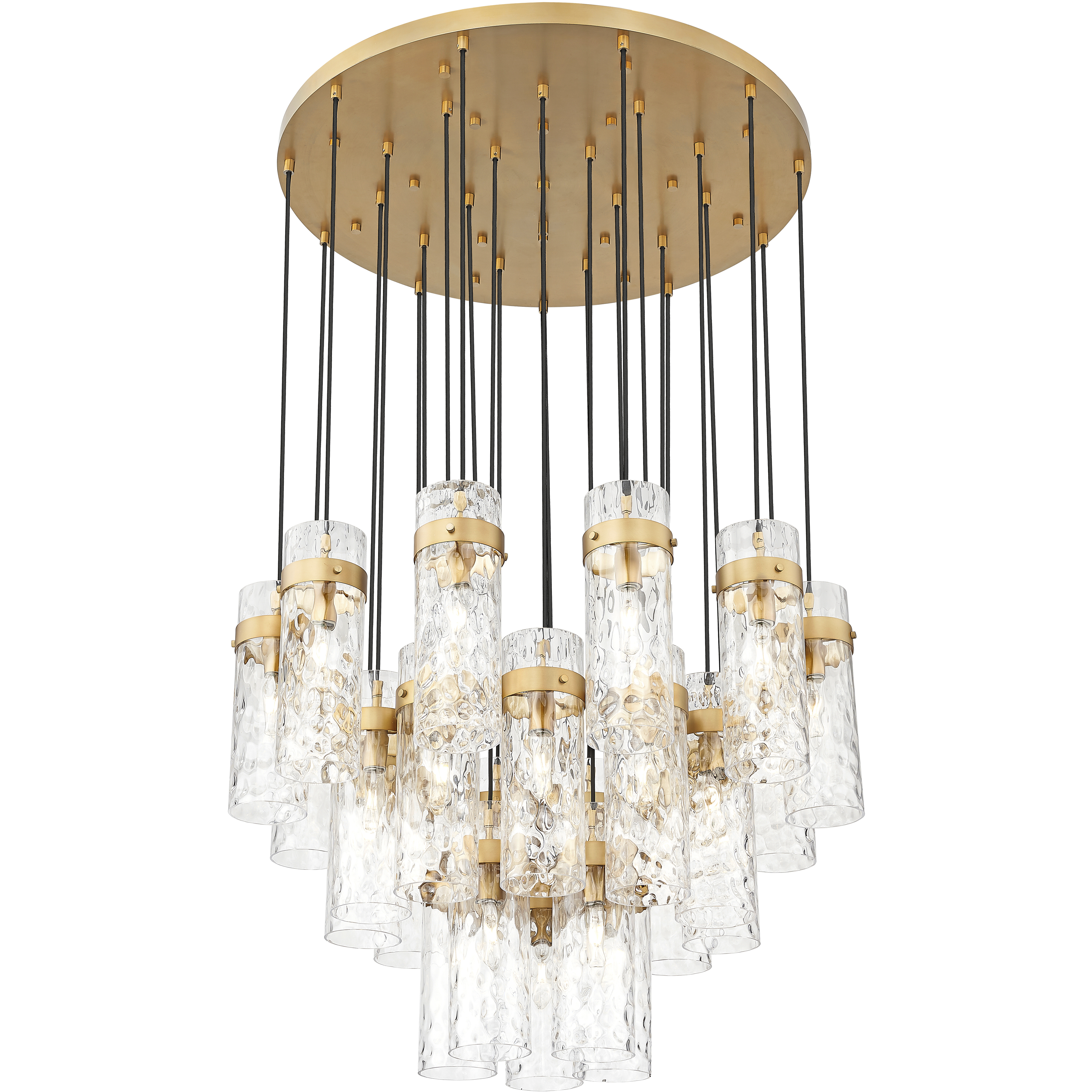 Fontaine 27 Light 39.5 inch Rubbed Brass Chandelier Ceiling Light