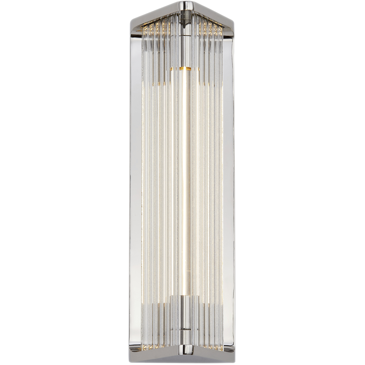 Sabre LED 4.38 inch Polished Nickel/Ribbed Glass ADA Wall/Ceiling Light Wall Light