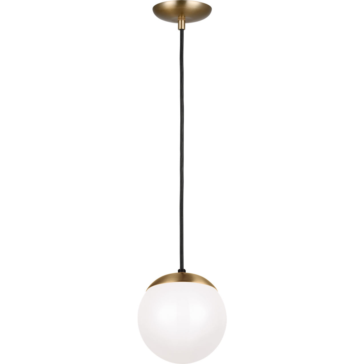 Leo - Hanging Globe 1 Light 8 inch Satin Brass Pendant Ceiling Light