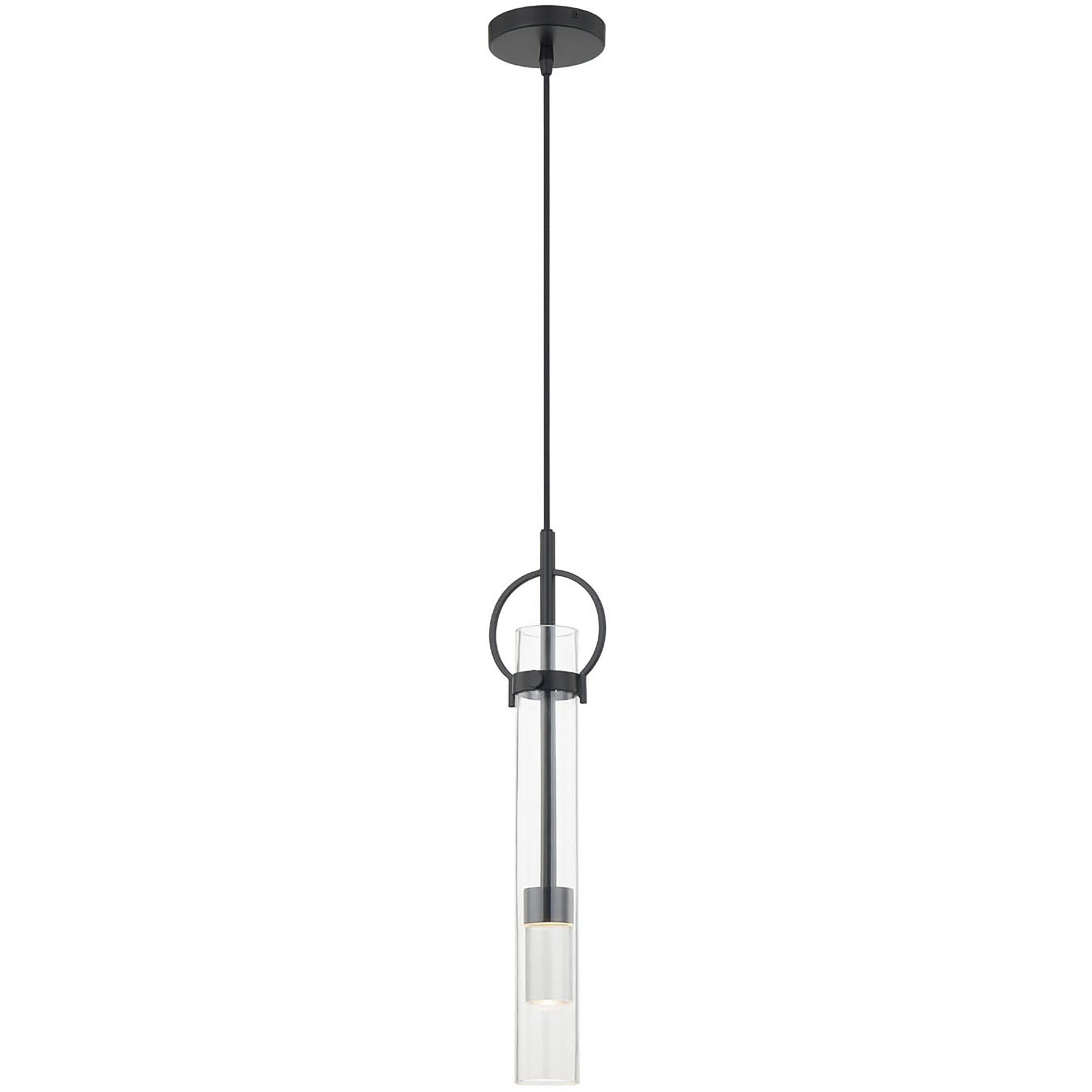Textile Collection - Chloe Family LED 5 inch Matte Black Pendant Ceiling Light