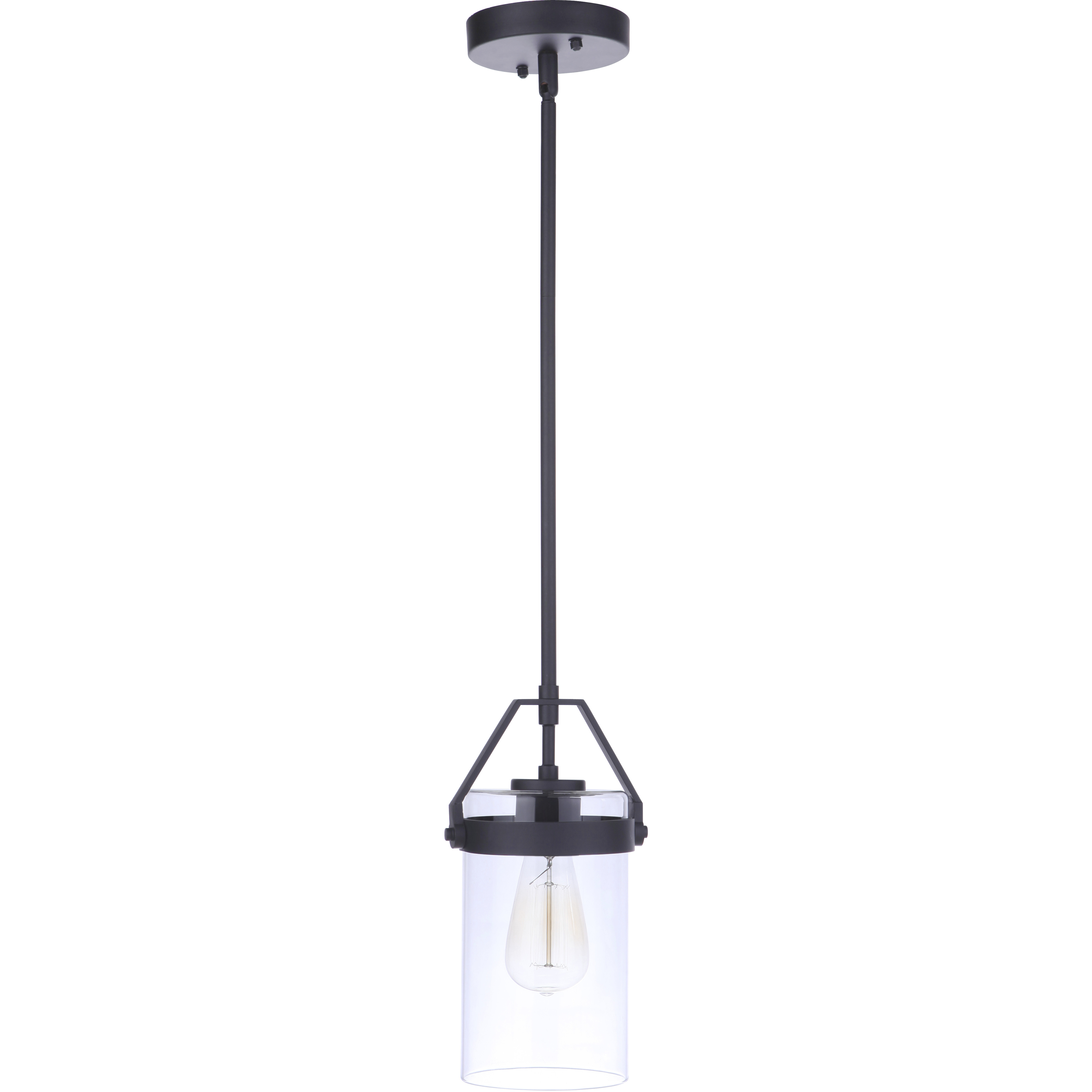 Franklin 1 Light 6.38 inch Midnight Outdoor Pendant