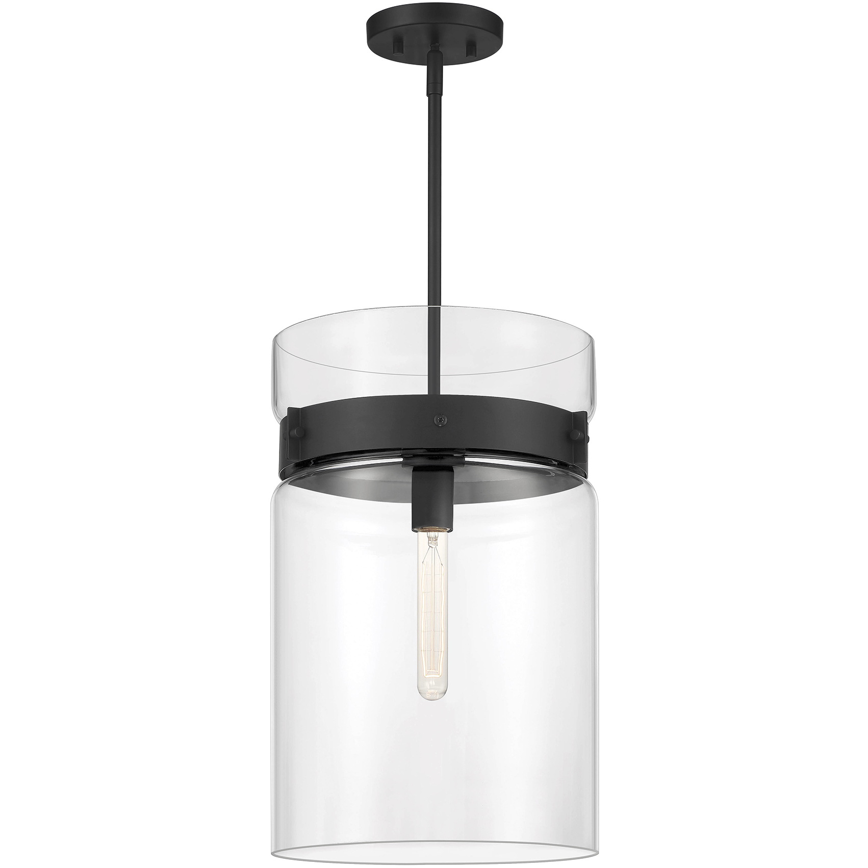 Midnight LA 1 Light 12 inch Matte Black Pendant Ceiling Light