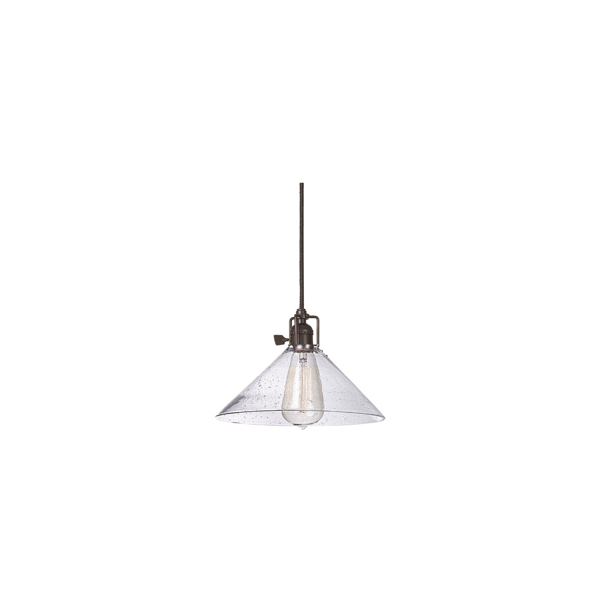 Union Square 1 Light 10 inch Oil Rubbed Bronze Pendant Ceiling Light in Clear Bubble