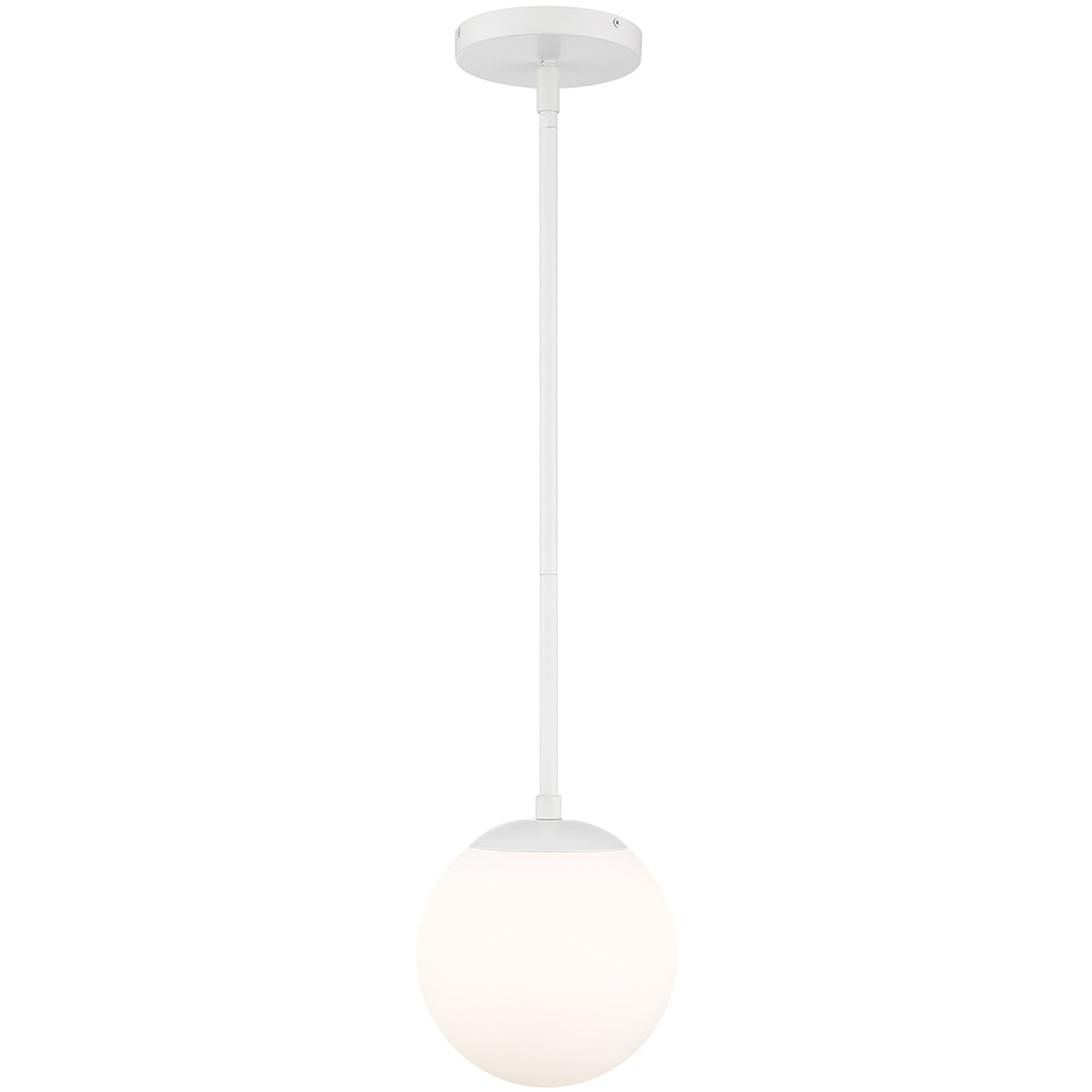 Niveous LED 7 inch White Pendant Ceiling Light in 3000K, dweLED