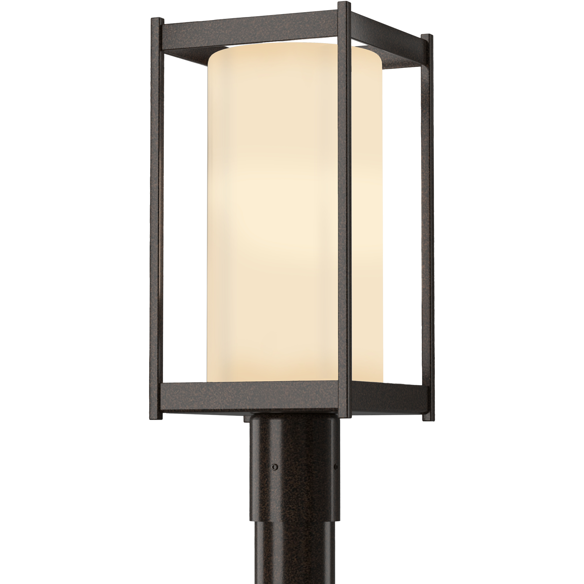 Cela 1 Light 18.6 inch Coastal Bronze Outdoor Post Light in Opal