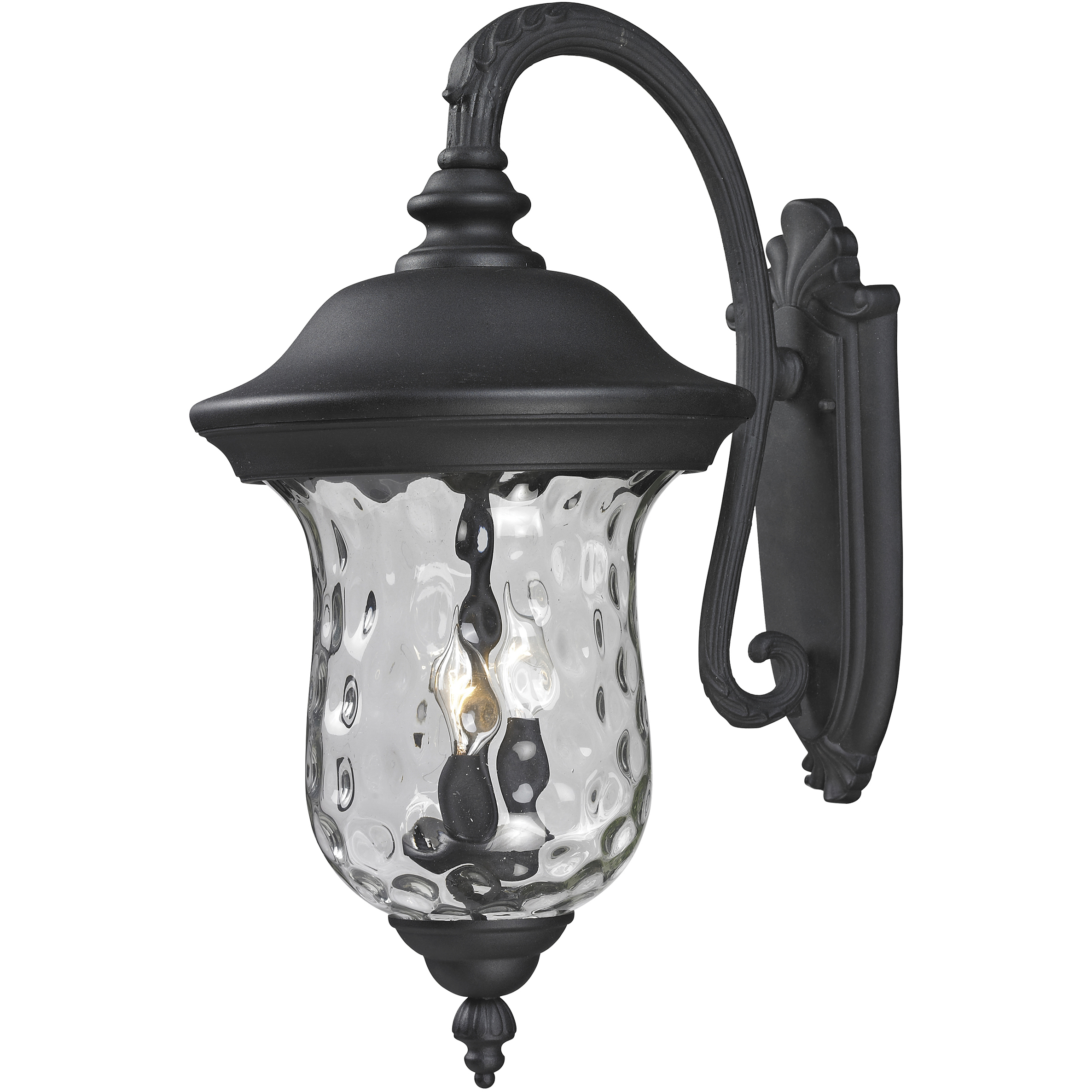 Armstrong 3 Light 24.25 inch Black Outdoor Wall Light