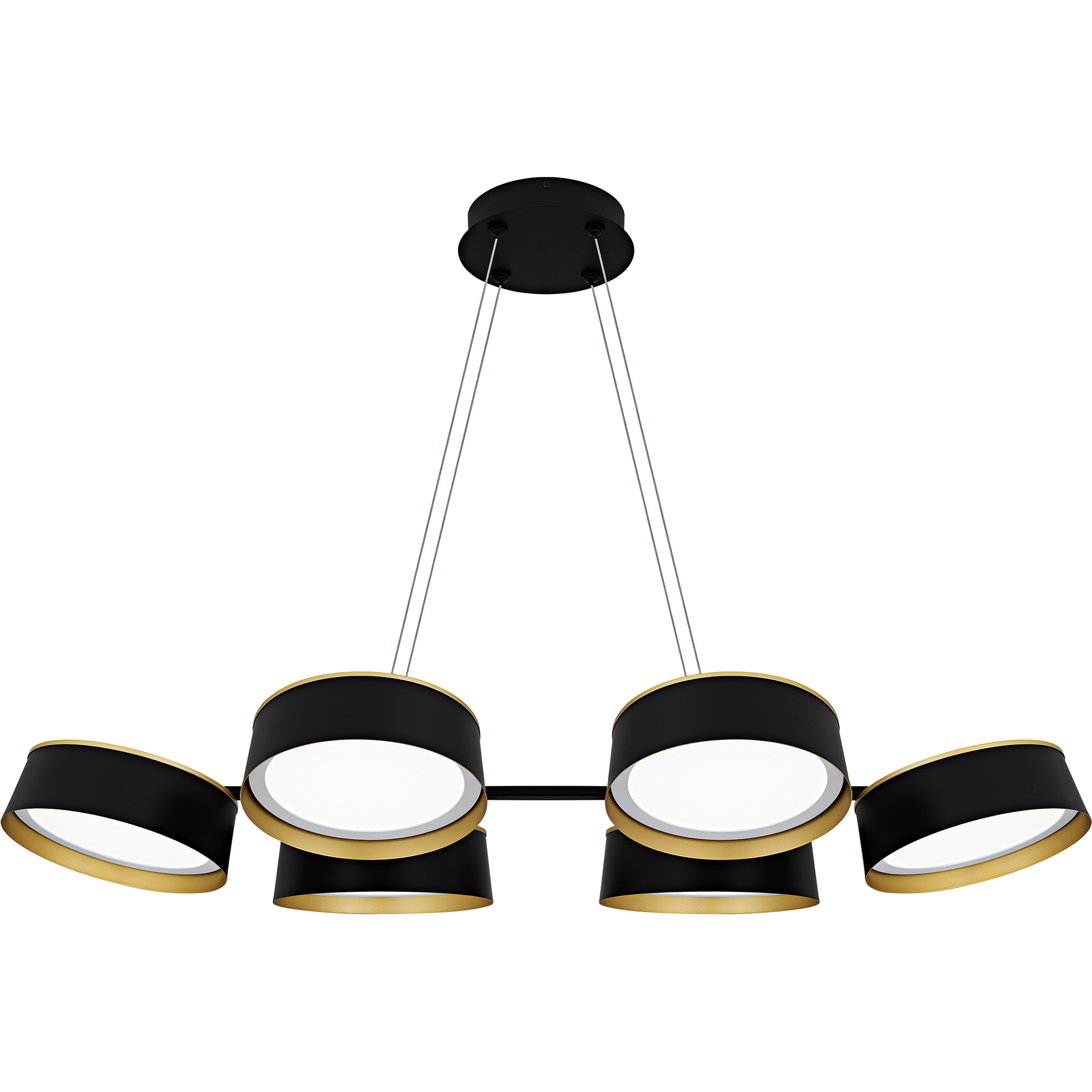 Byrnes LED 40 inch Matte Black Linear Chandelier Ceiling Light, Medium