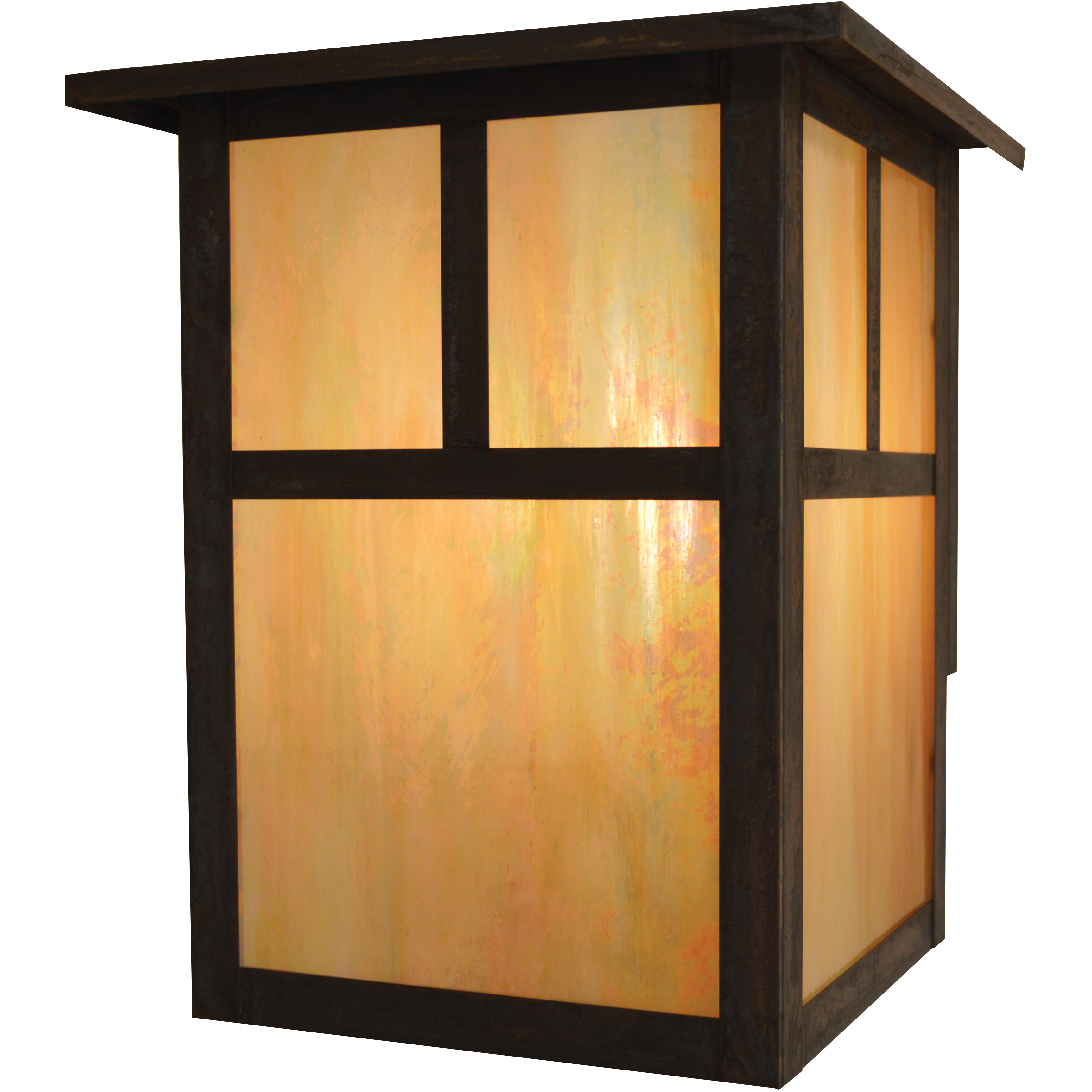 Mission 1 Light 7 inch Bronze Wall Mount Wall Light in Frosted, Empty
