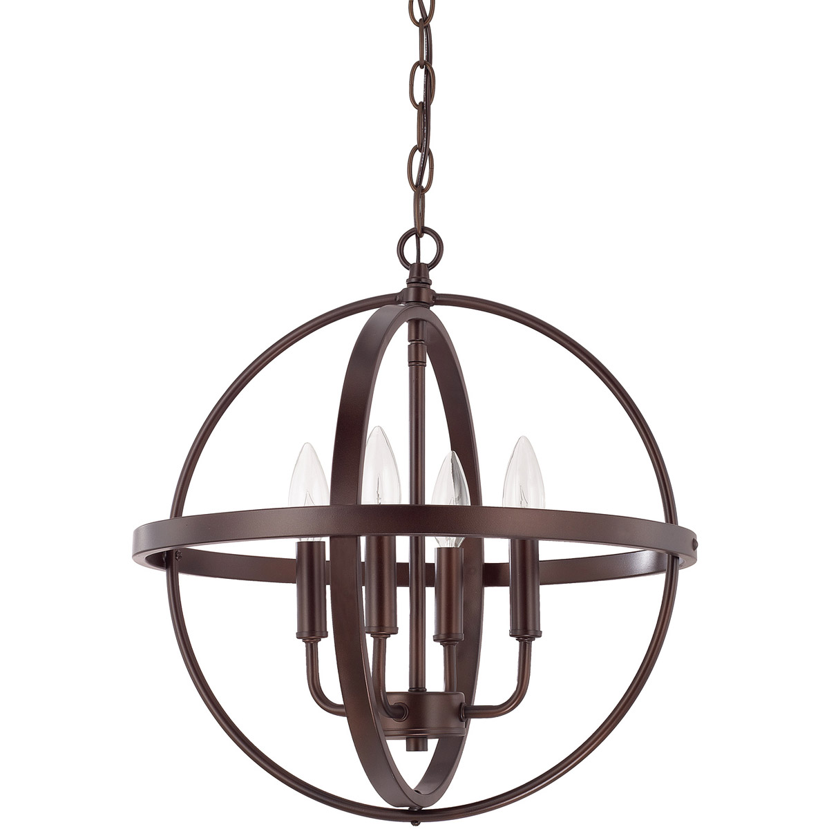 Elijah 4 Light 16.5 inch Bronze Pendant Ceiling Light
