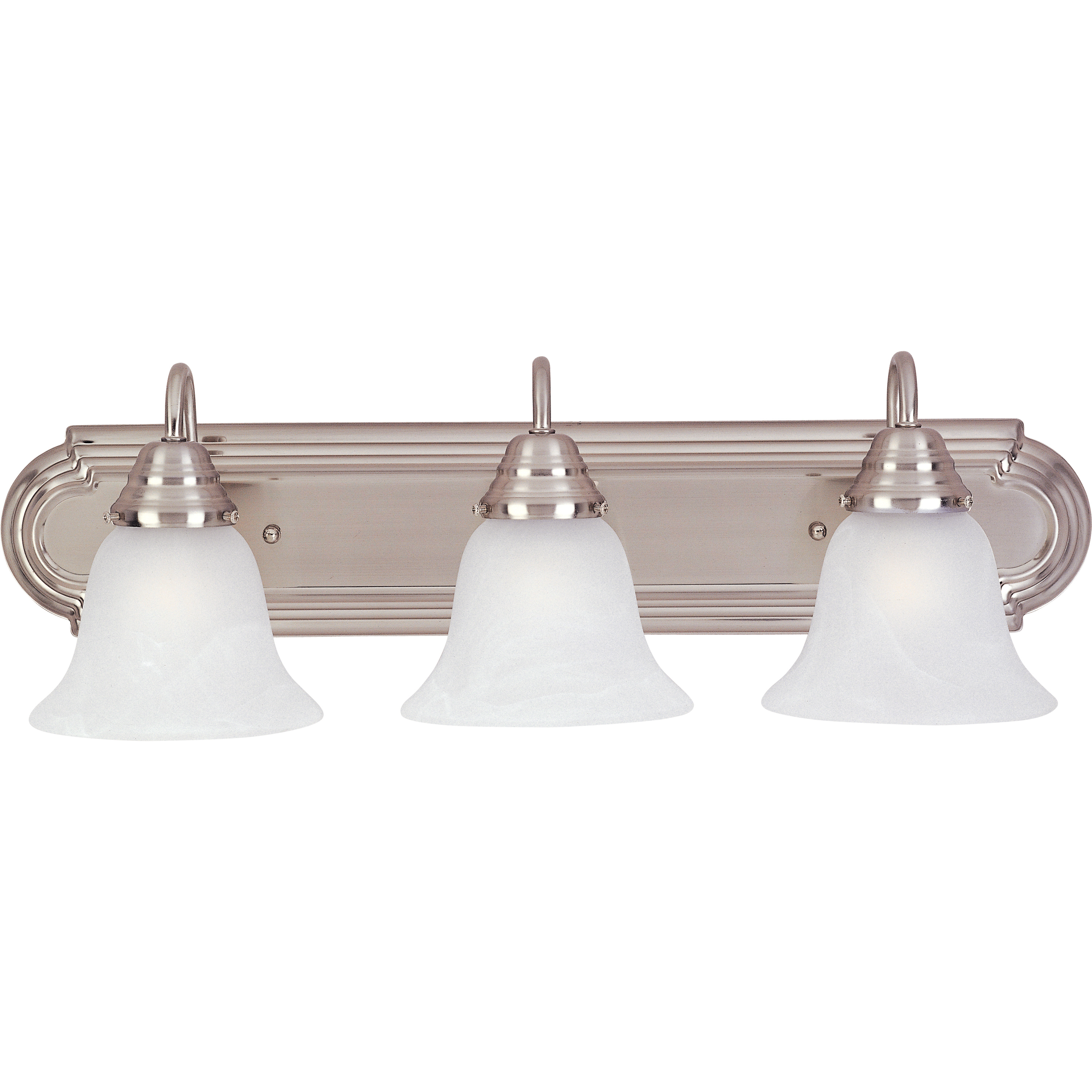 Essentials - 801x 3 Light 24 inch Satin Nickel Bath Vanity Wall Light in Marble