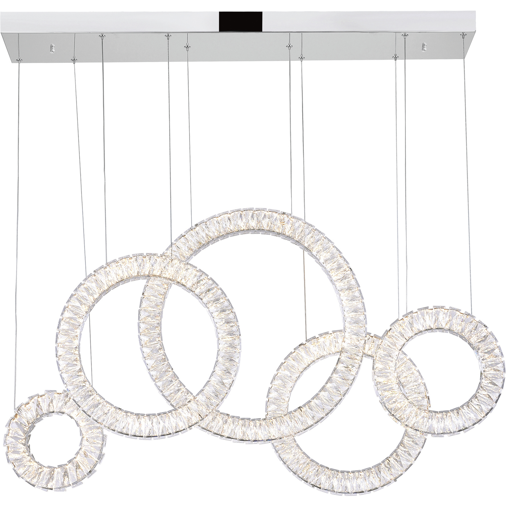 Celina LED 43 inch Chrome Pool Table Light Ceiling Light