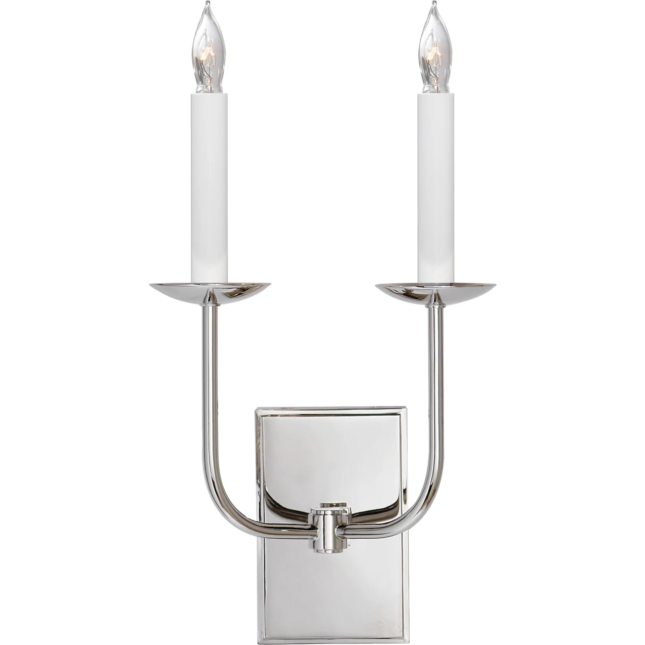 Chapman & Myers TT 2 Light 10 inch Polished Nickel Double Sconce Wall Light