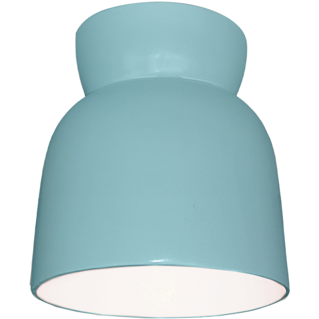 Radiance Collection - Hourglass 1 Light 7.5 inch Reflecting Pool Flush-Mount Ceiling Light in Dedicated LED, Form+Finish+Function