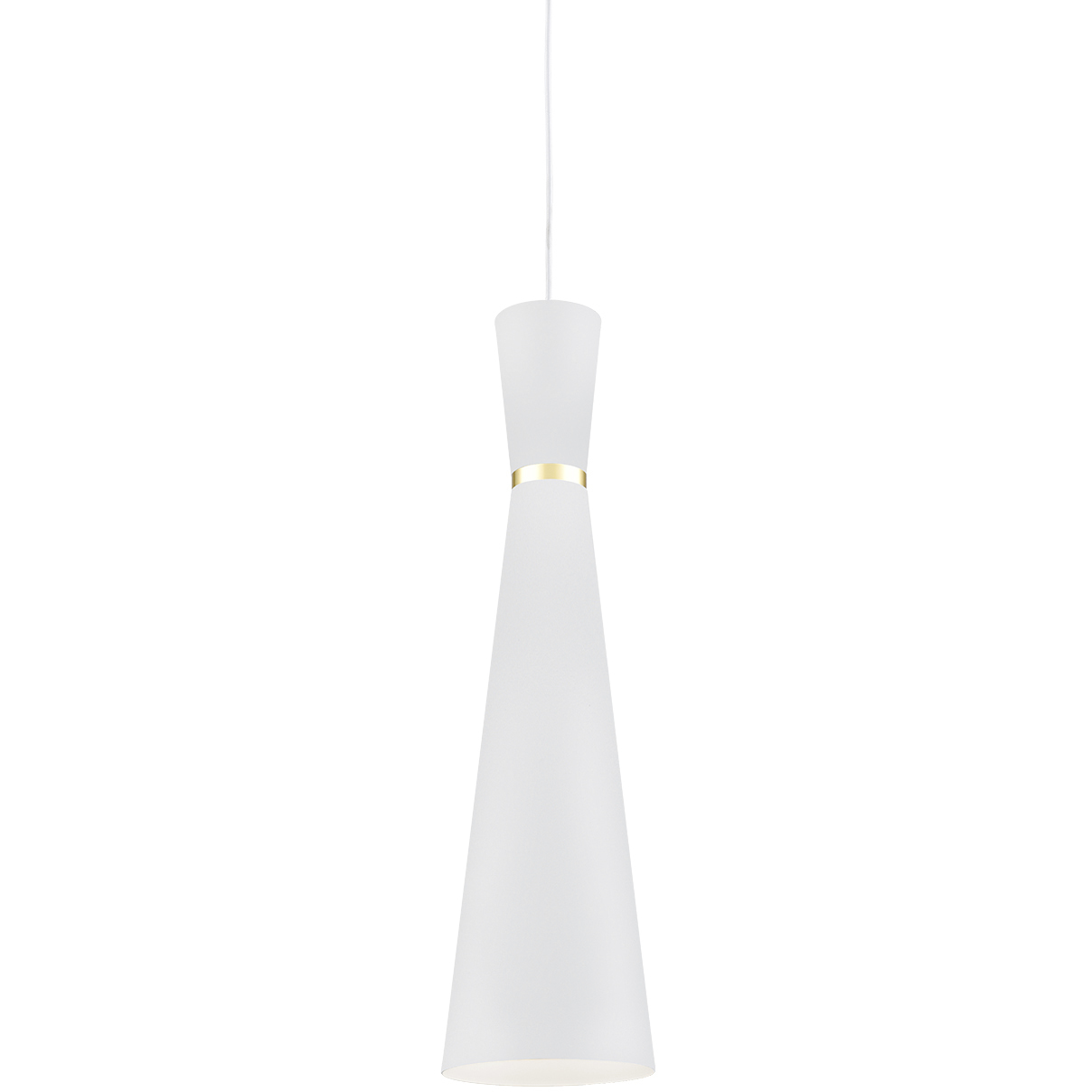 Vanderbilt 1 Light 5.88 inch White with Gold Detail Pendant Ceiling Light