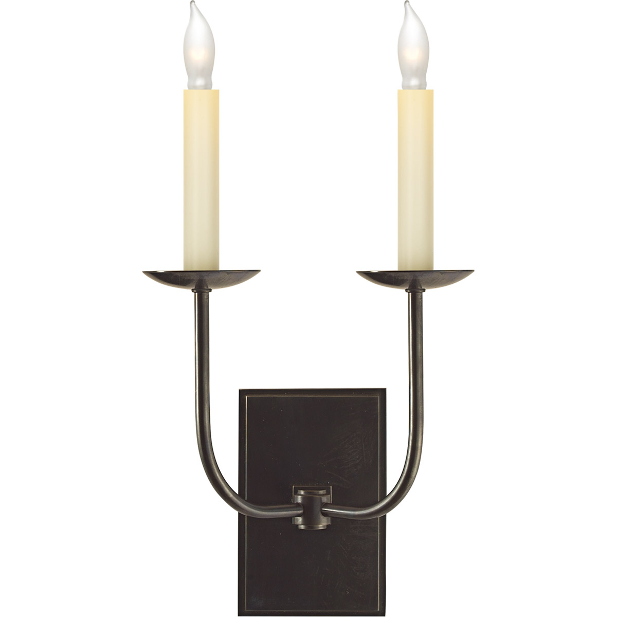 Chapman & Myers TT 2 Light 10 inch Bronze Double Sconce Wall Light