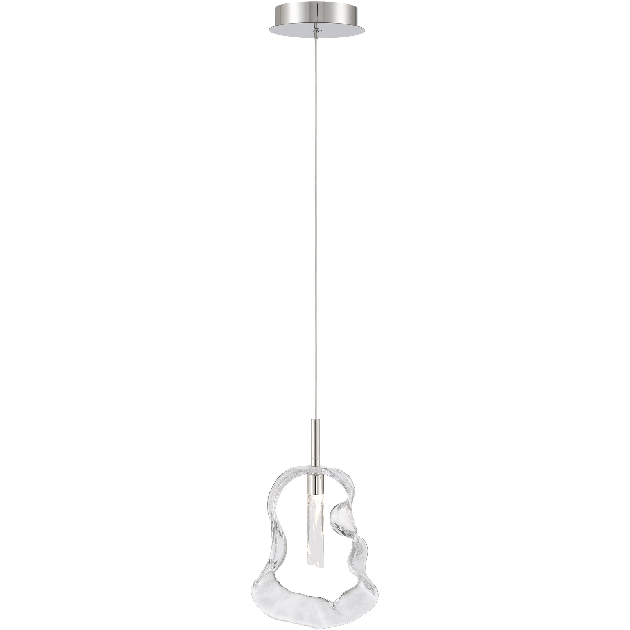 Norah 1 Light 5.5 inch Polished Nickel Standard Pendant Ceiling Light in Clear