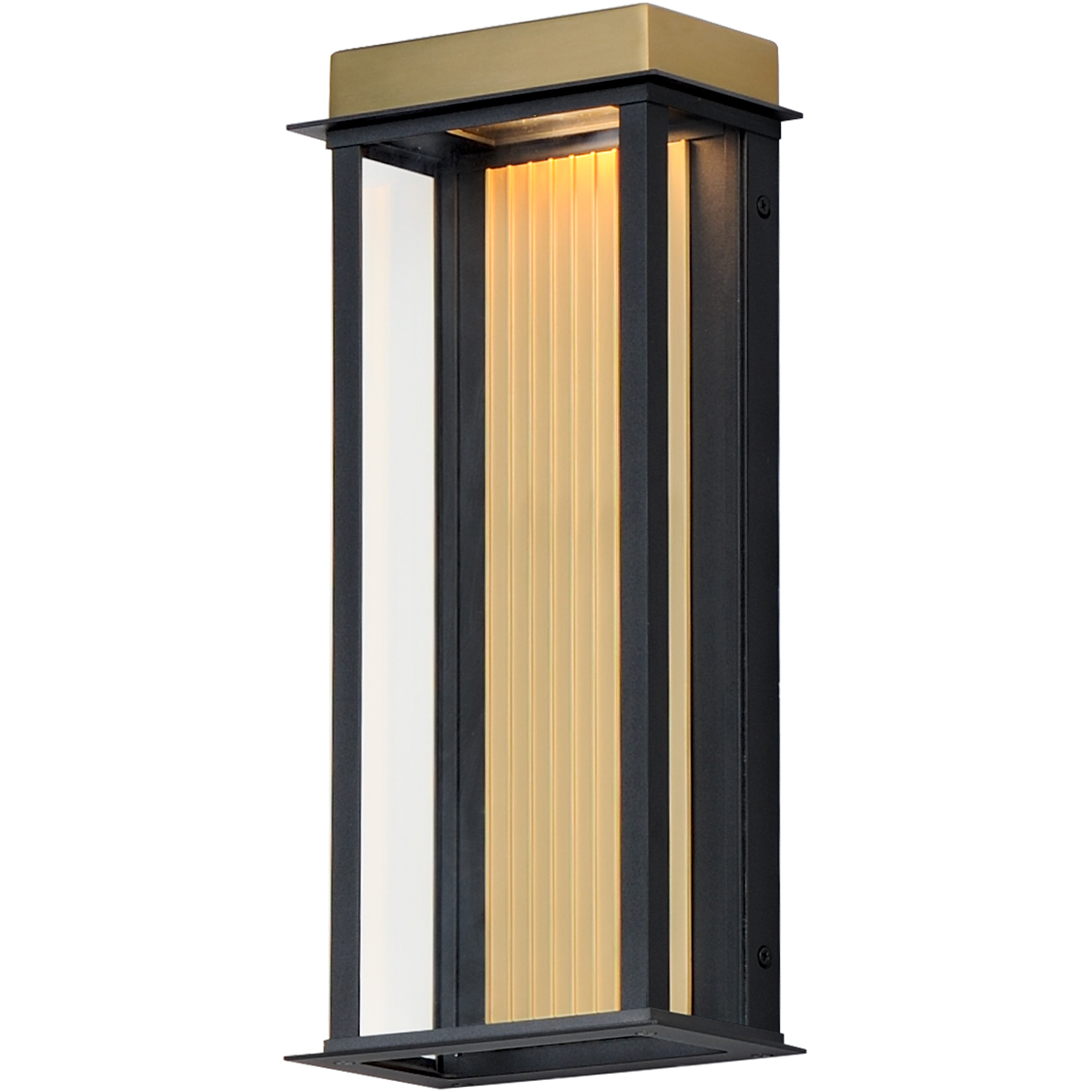 Rincon LED 16 inch Black and Gold Outdoor Wall Mount