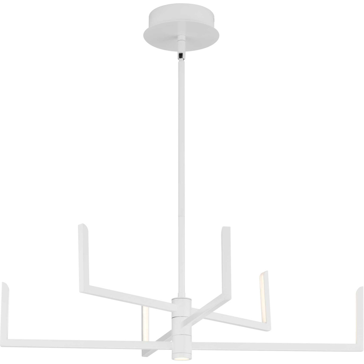 Pivot LED LED 28.25 inch Satin White Chandelier Ceiling Light in Matte White, Progress LED
