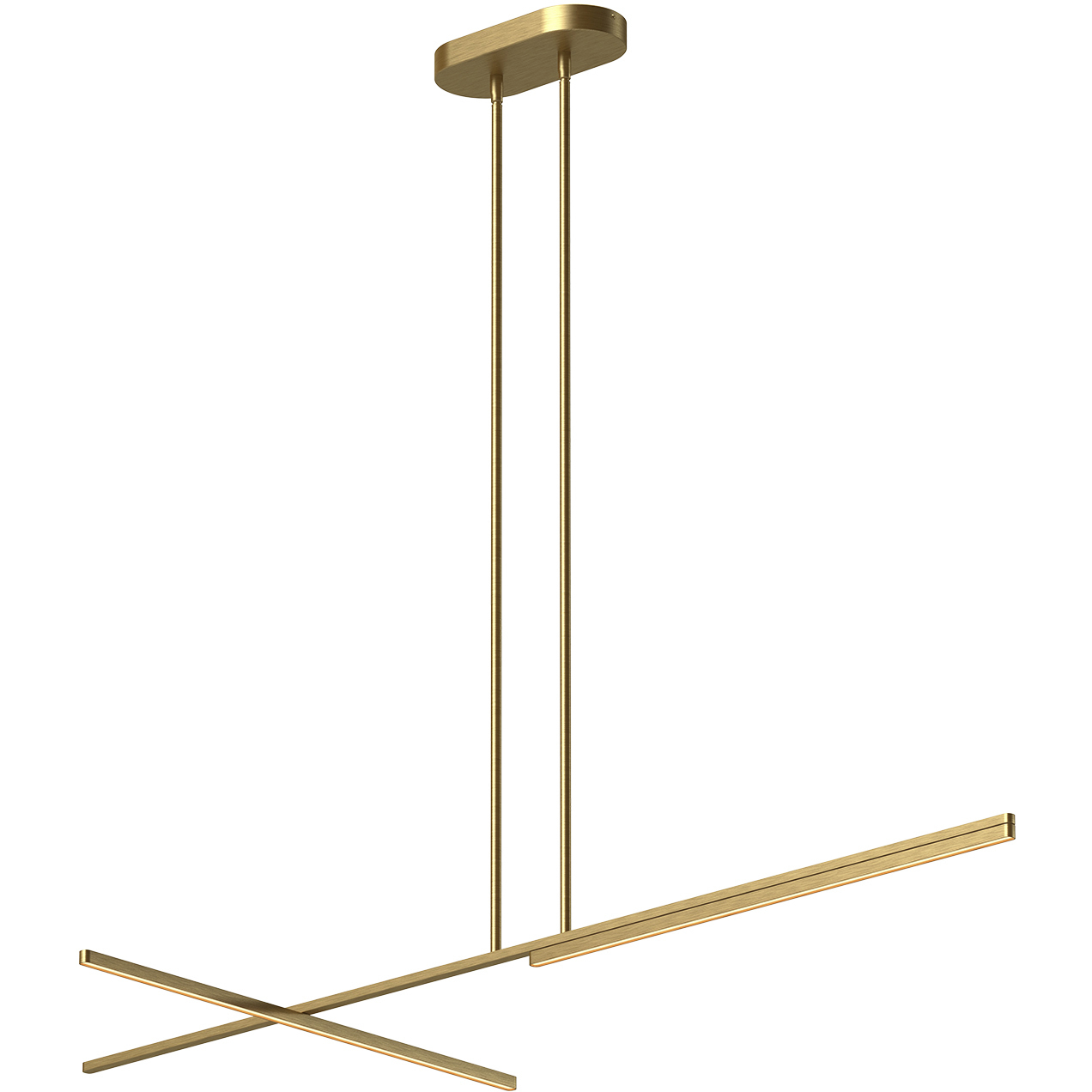 Shift LED 59.88 inch Brushed Gold Linear Pendant Ceiling Light