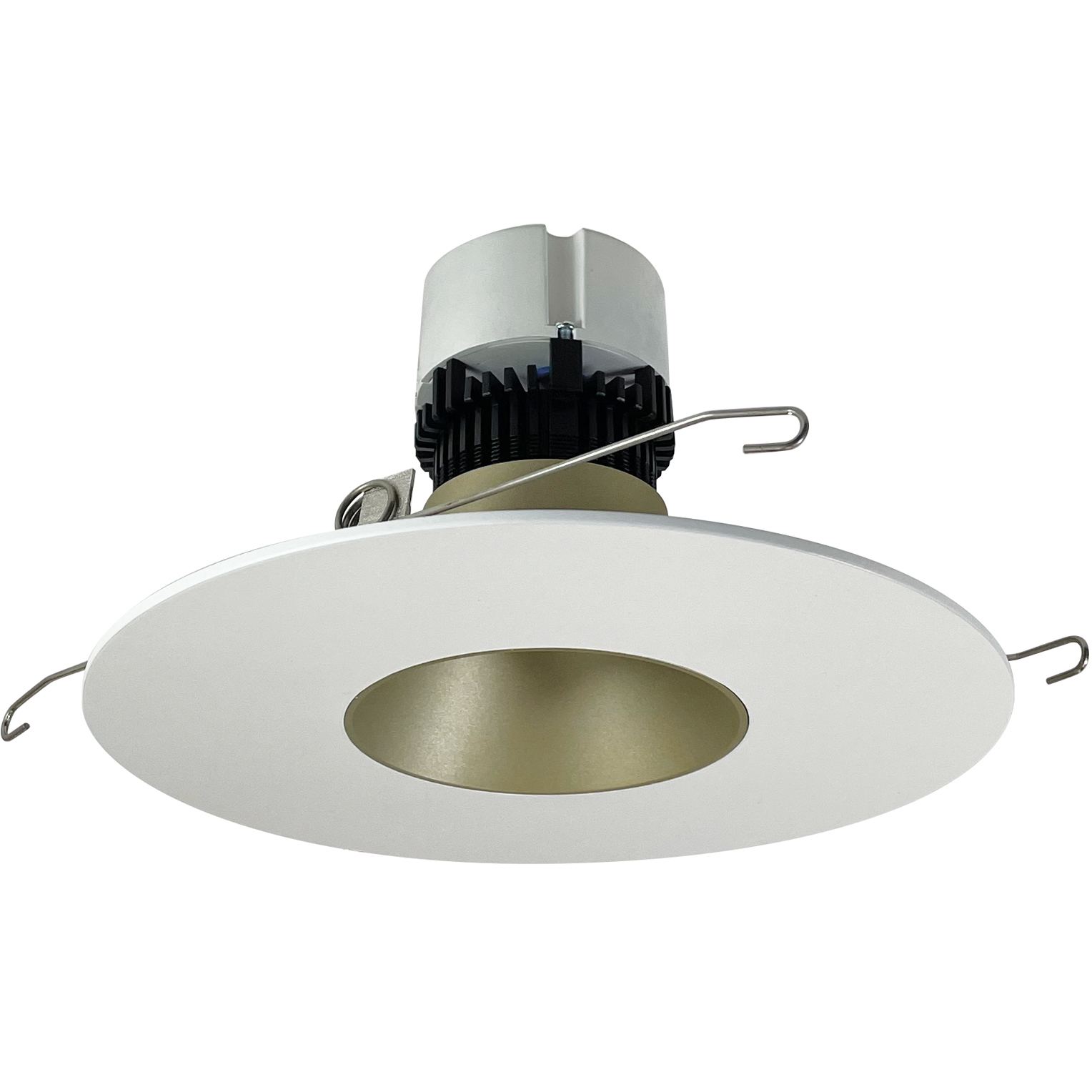 Pearl Champagne Haze Reflector / Bright White Flange LED Round Retrofit Reflector in 2700K, Champagne Haze / Bright White, 5"/6" Retrofit