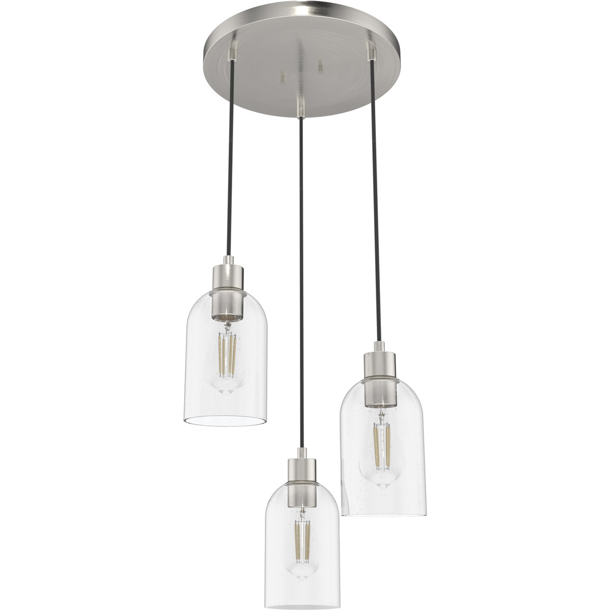 Lochemeade 3 Light 14.5 inch Brushed Nickel Cluster Pendant Ceiling Light