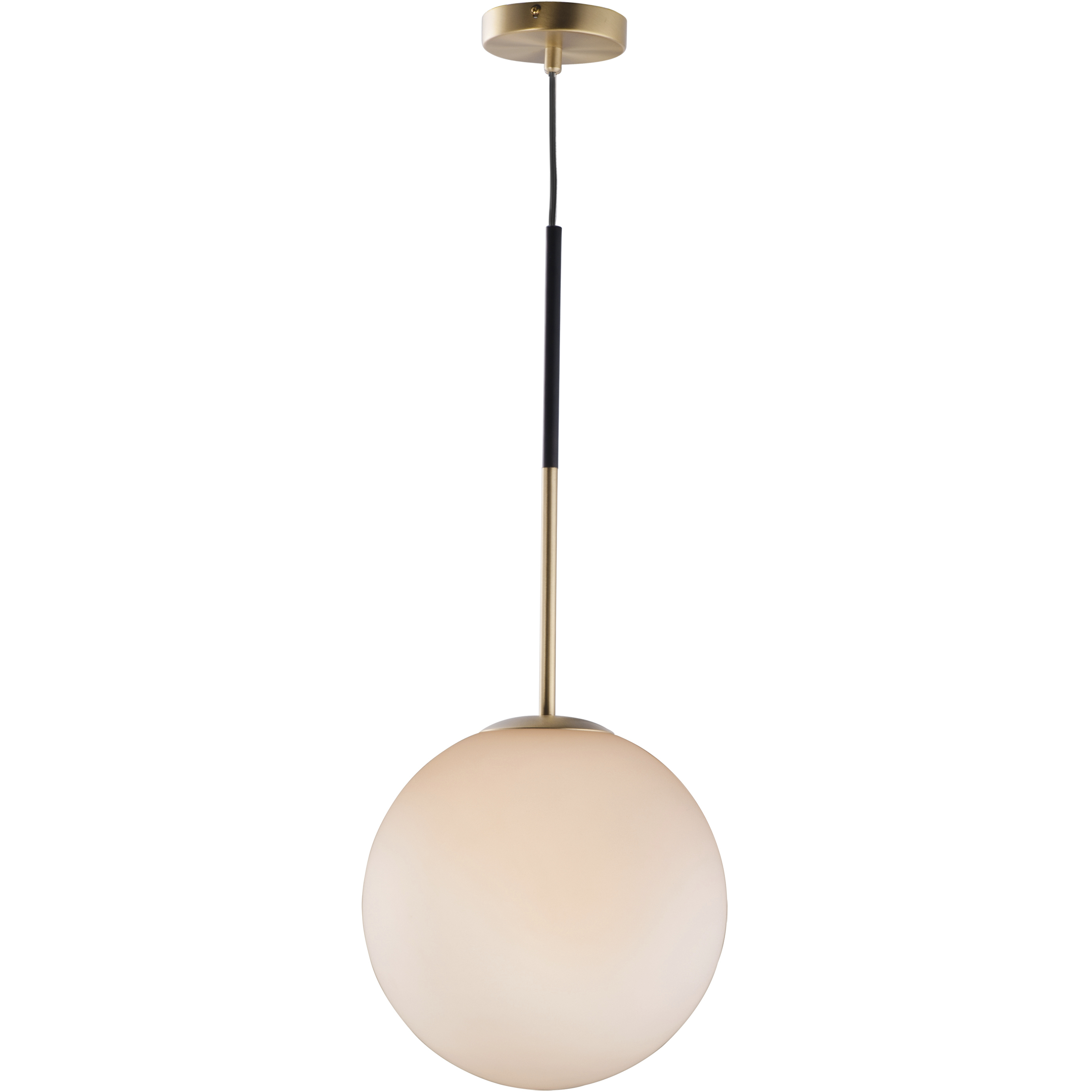 Vesper 1 Light 11.75 inch Satin Brass and Black Single Pendant Ceiling Light