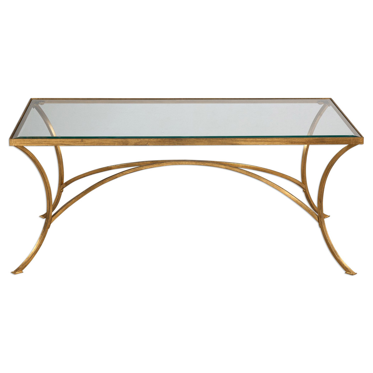 Alayna 48 X 24 inch Antiqued Gold Leaf Coffee Table 