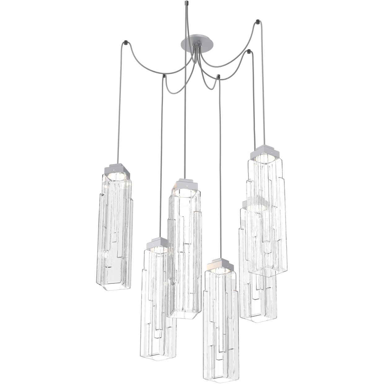 Ledgestone LED 13.5 inch Classic Silver Swag Multi-Pendant Ceiling Light in 2700K LED