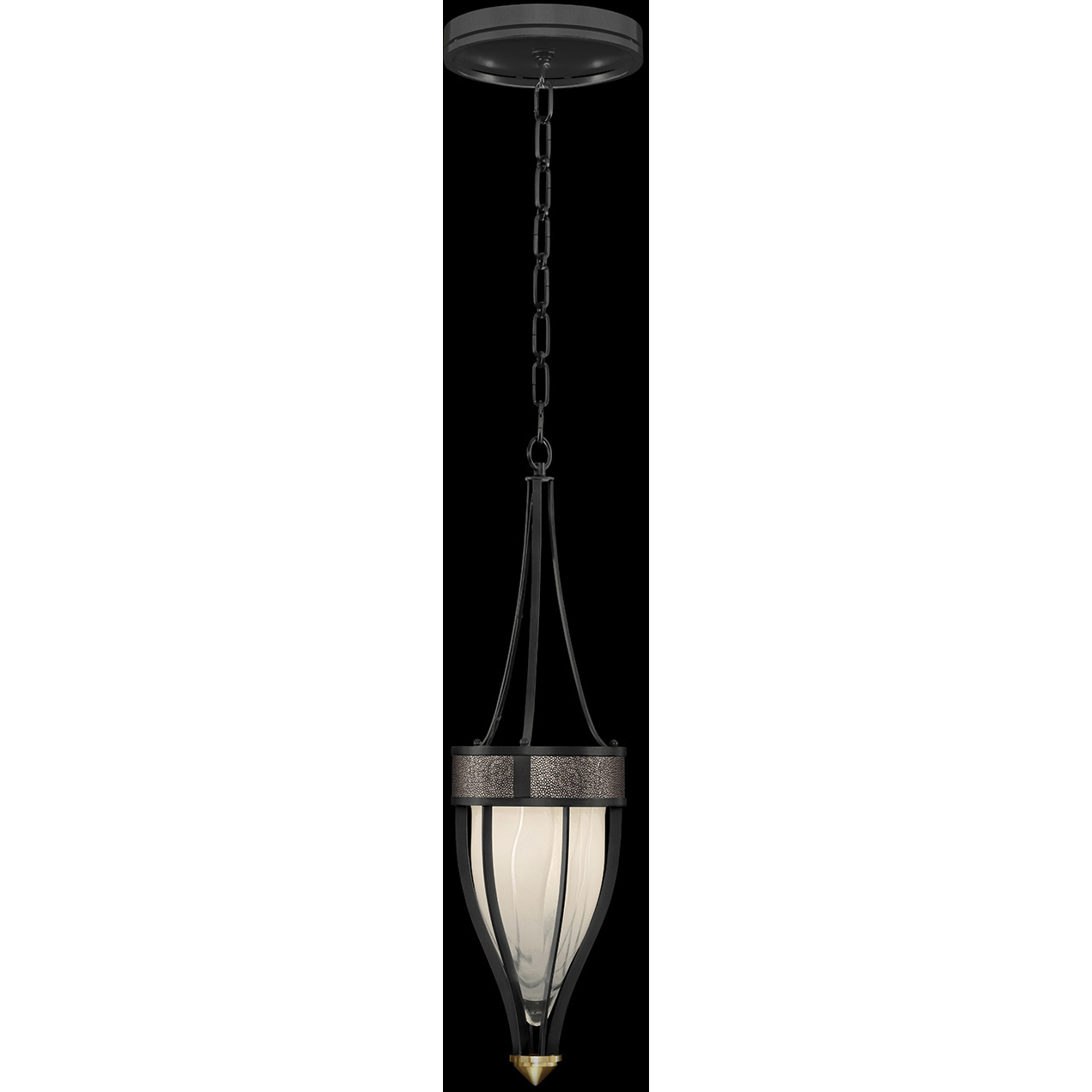 Mirage 1 Light 7.5 inch Black Pendant Ceiling Light