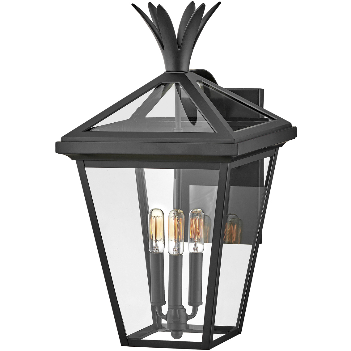 Palma Outdoor Wall Mount Lantern in Black
