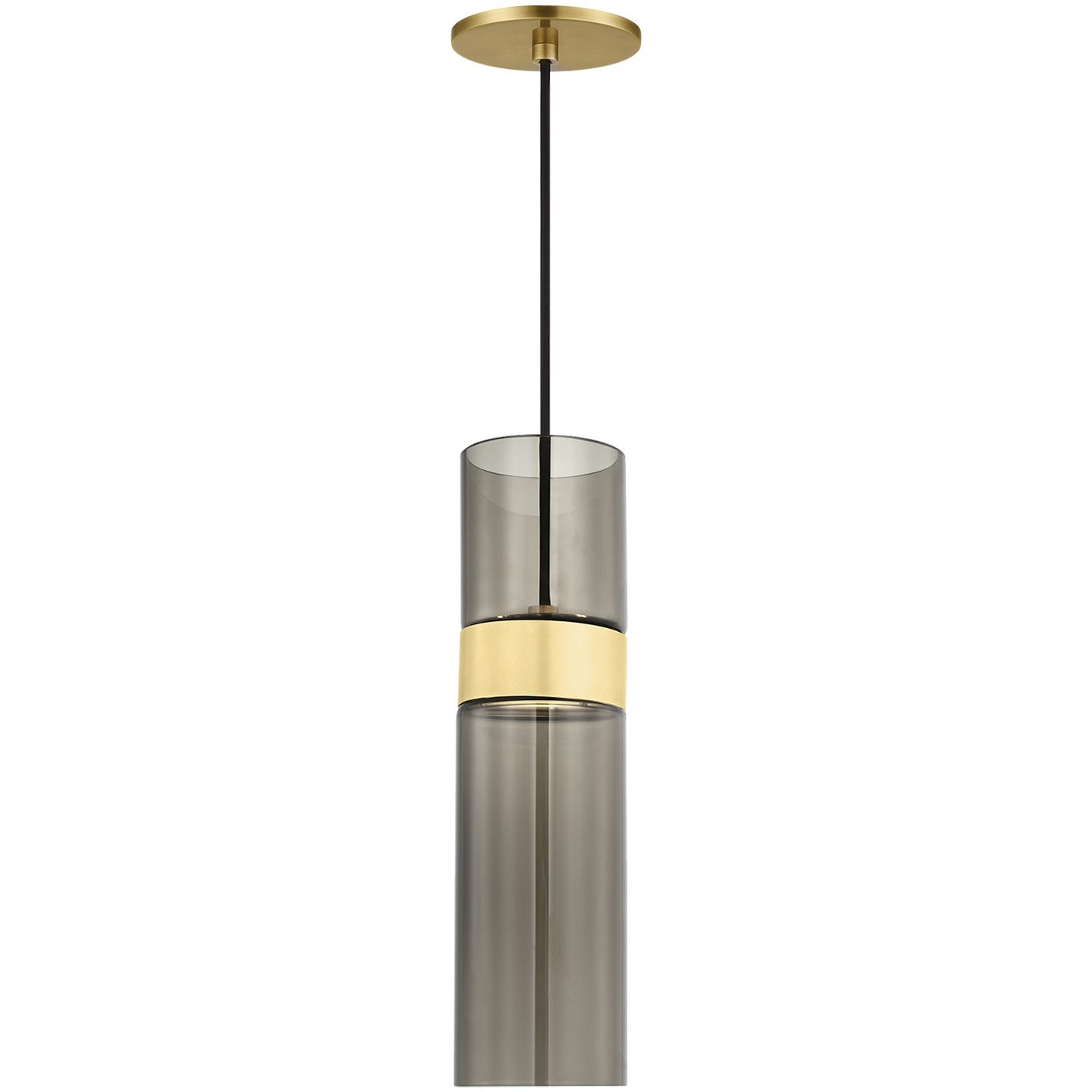Sean Lavin Manette LED Natural Brass Pendant Ceiling Light, Integrated LED