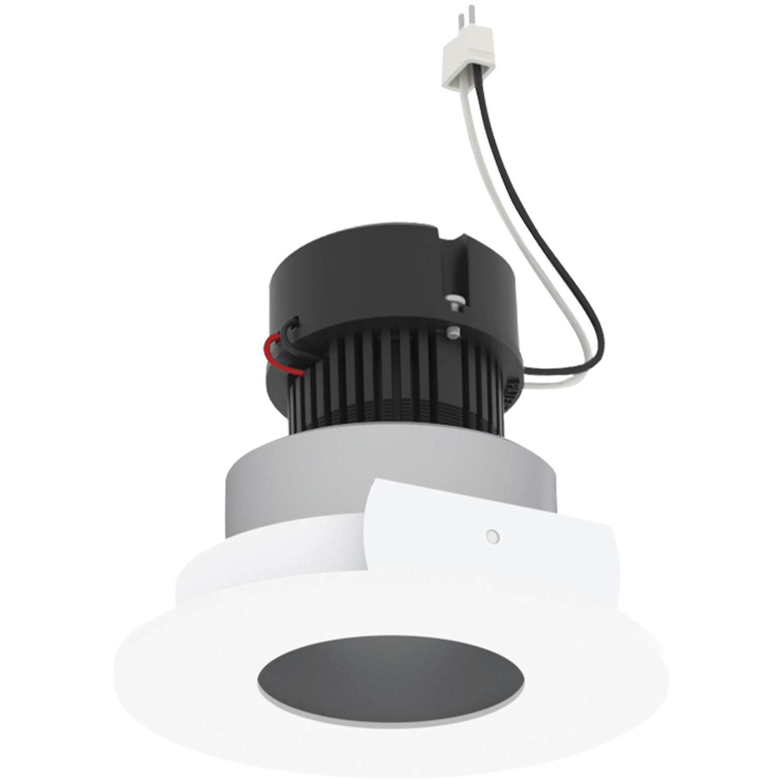 Pearl Haze Pinhole / Bright White Flange LED Round Pinhole Retrofit in 2700K, Haze / Bright White, 4" Retrofit