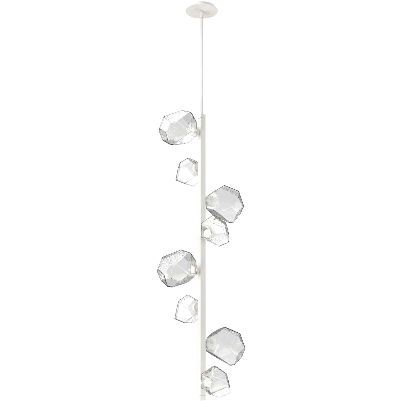 Gem LED 16.4 inch Salt White Chandelier Ceiling Light, Twisted Vine